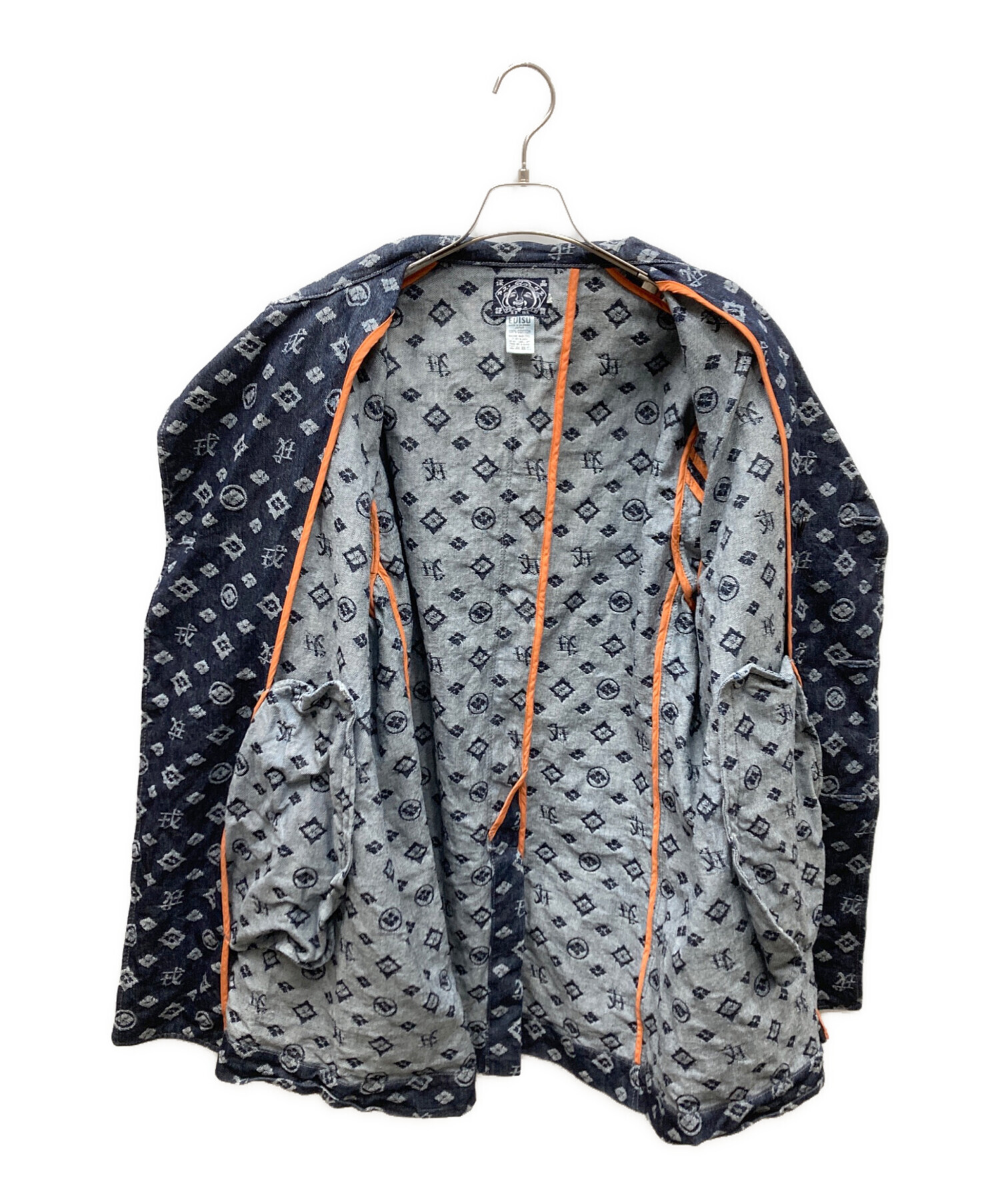 中古・古着通販】EVISU (エヴィス) 家紋柄 デニムジャケット ブルー