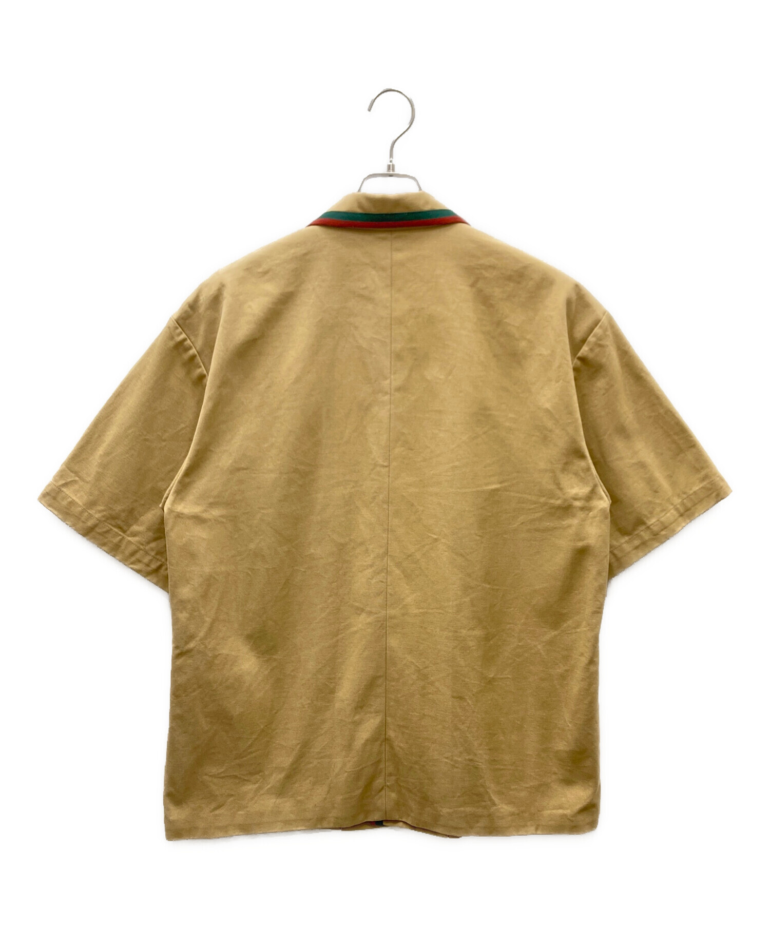 中古・古着通販】GUCCI (グッチ) 半袖シャツジャケット ベージュ