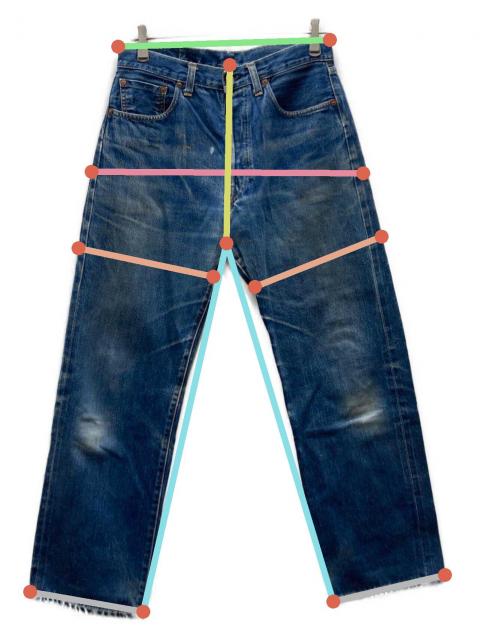中古・古着通販】LEVI'S (リーバイス) USA製 501XX BIG E デニムパンツ