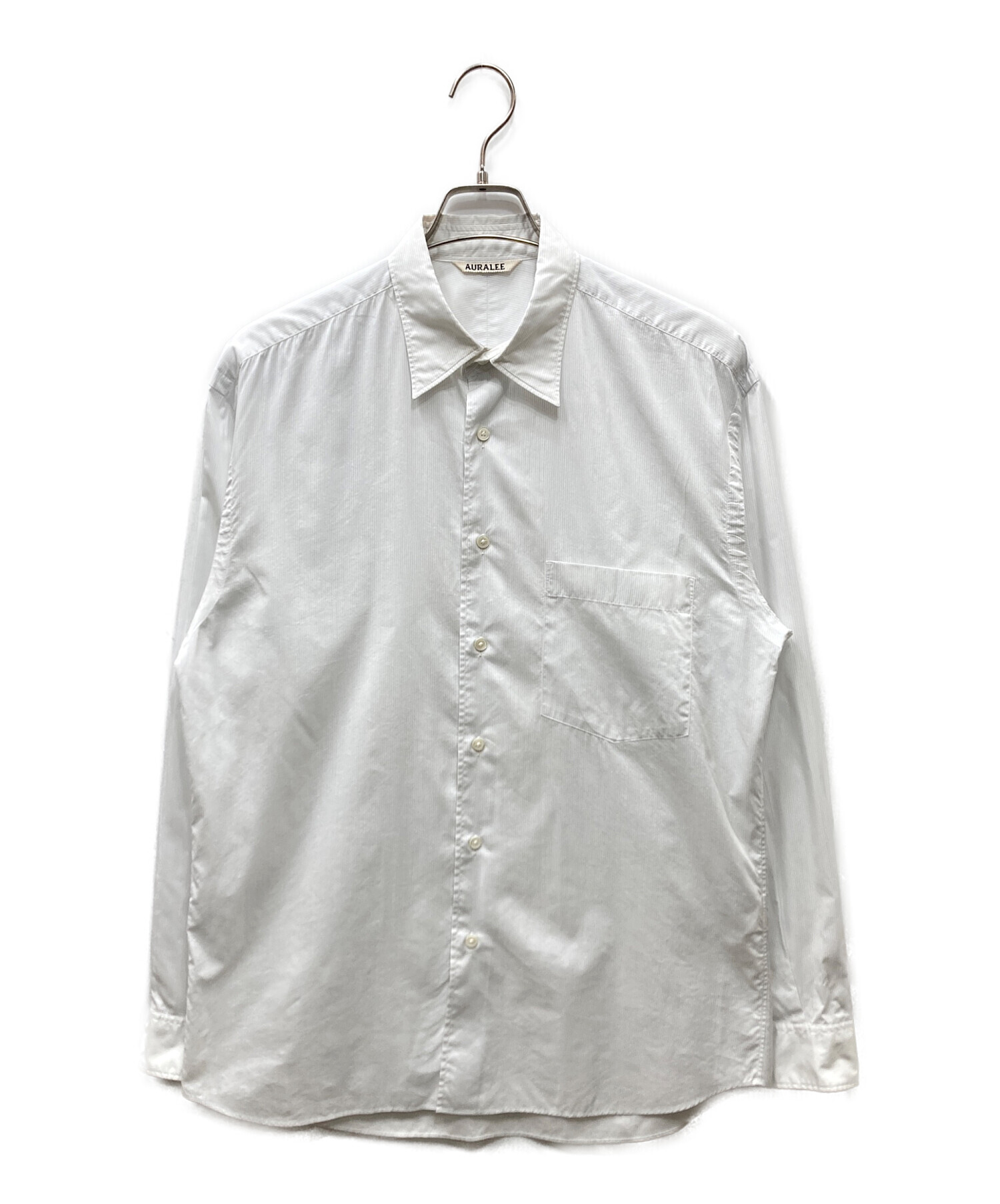 中古・古着通販】AURALEE (オーラリー) FINX SILK STRIPE SHIRTS