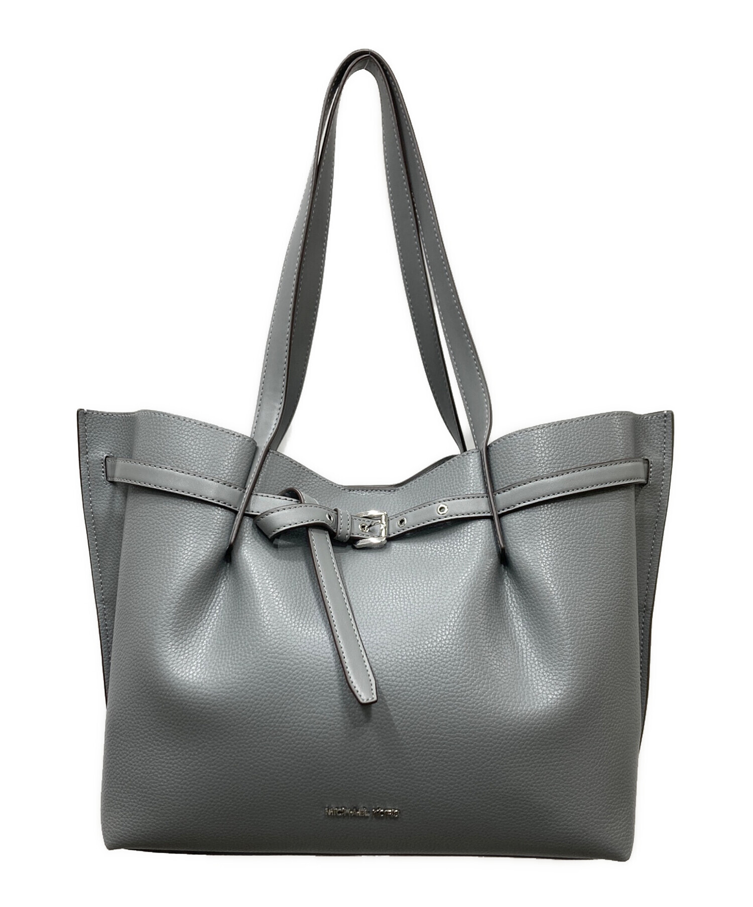 MICHAEL KORS グレー レザートートバッグ 中古・古着通販】MICHAEL KORS (マイケルコース) Emilia Large Pebbled