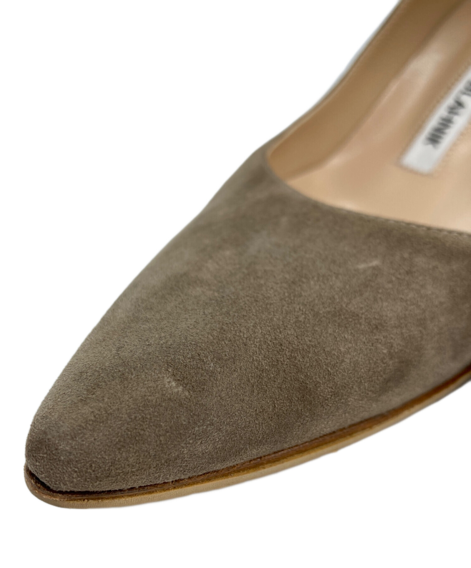 マノロブラニク　ストラック付き　パンプス　ハイヒール　37.5 美品　ベージュ 中古・古着通販】Manolo Blahnik (マノロ ブラニク) ヒールパンプス