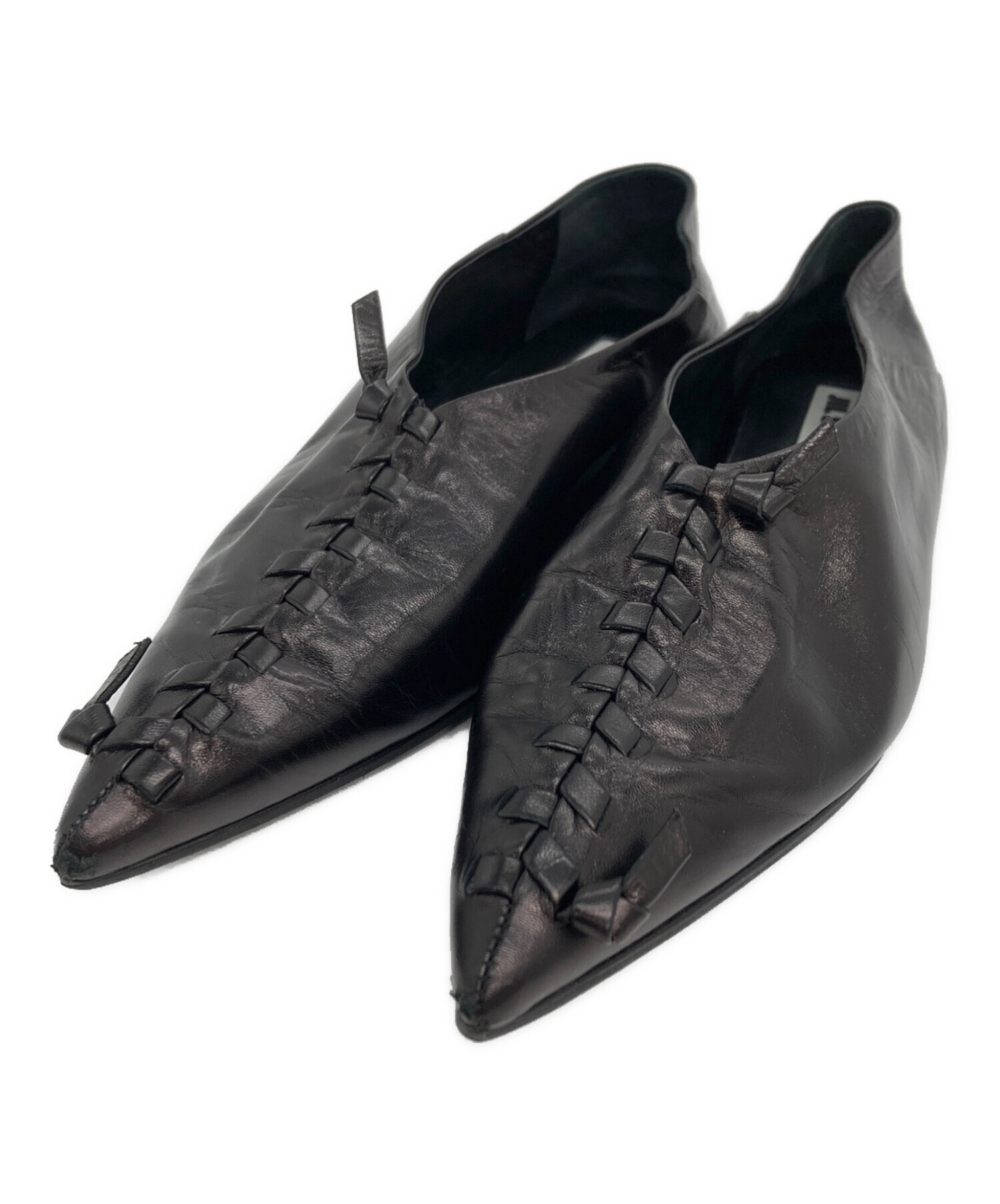 中古・古着通販】JIL SANDER (ジルサンダー) レザーシューズ ブラック