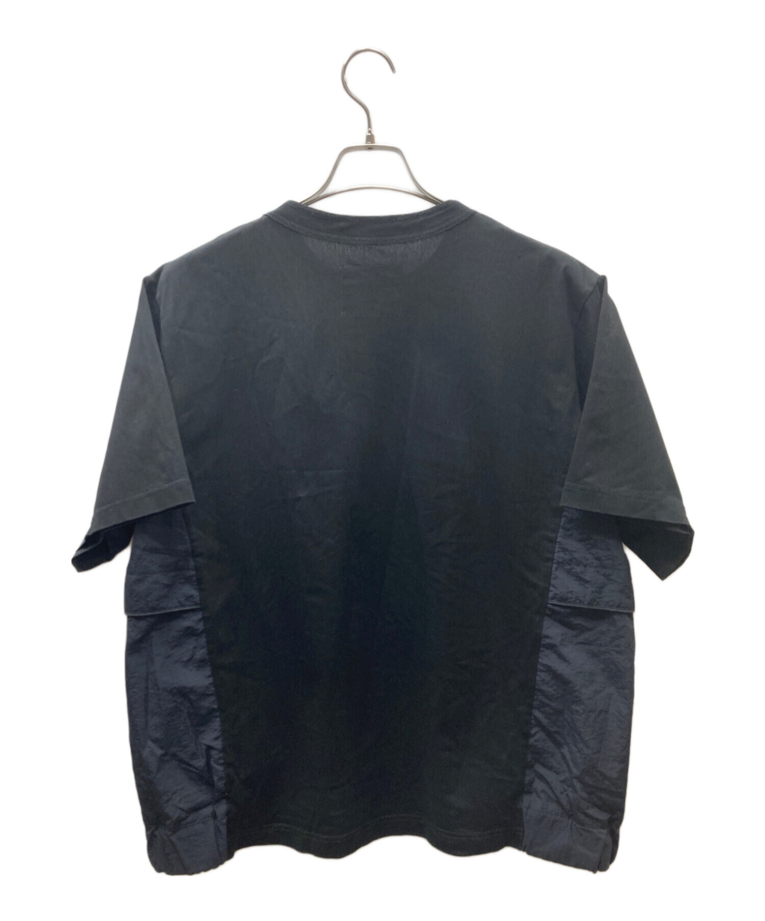 中古・古着通販】sacai (サカイ) Taslan Nylon Cotton Jersey T-Shirt