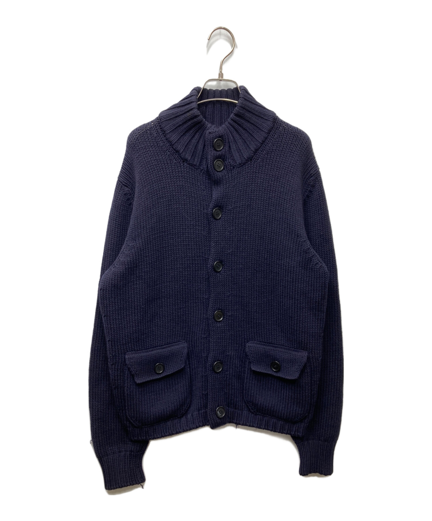 Cruciani - Cruciani クルチアーニ ニット・セーター 40(M位) 紺 【古着】【中古】 中古・古着通販】Cruciani (クルチアーニ) ウールニットジャケット