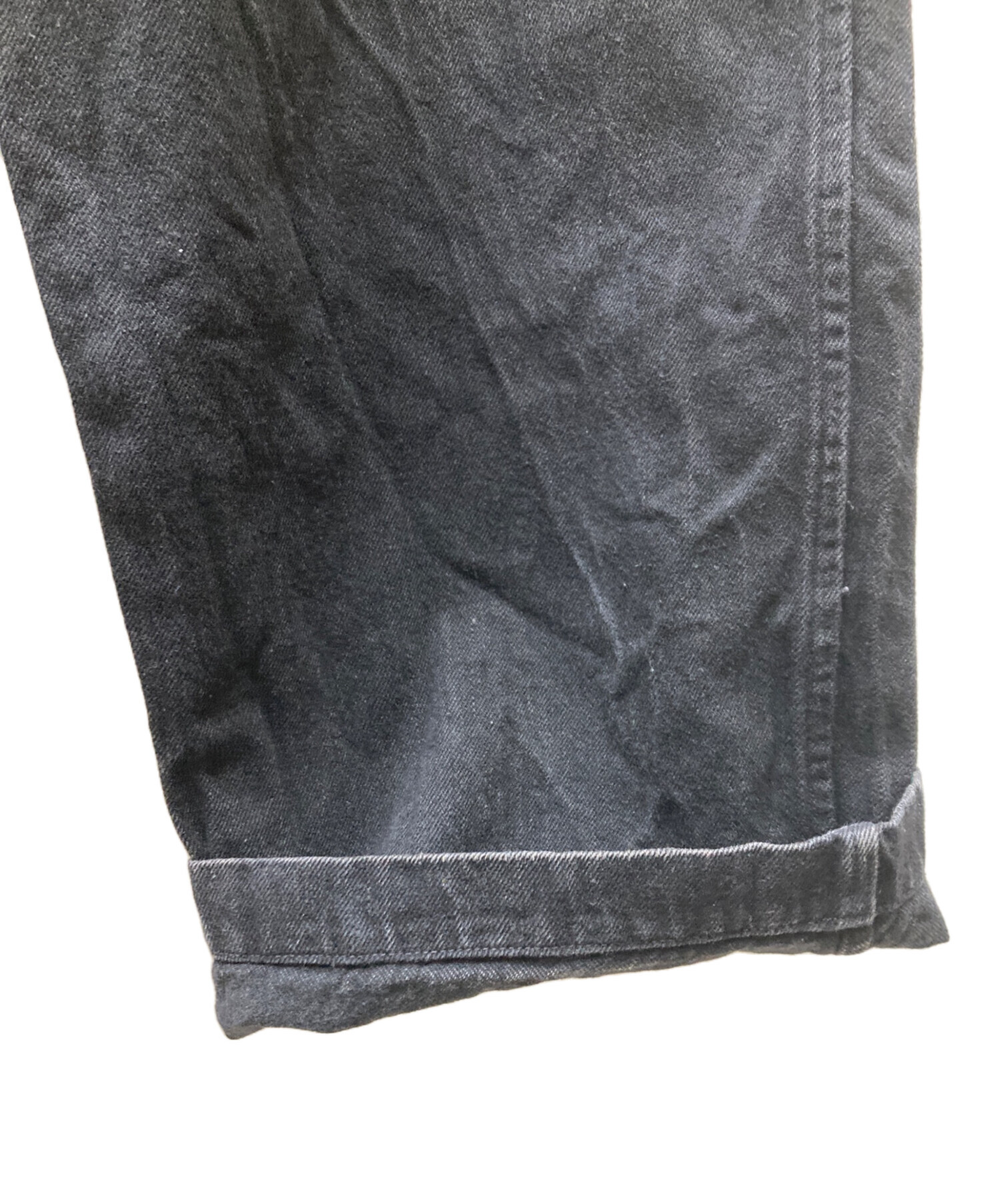 中古・古着通販】COMOLI (コモリ) デニム オーバーパンツ ブラック 