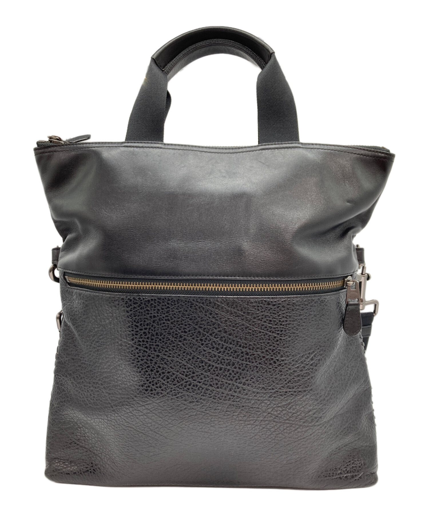 コーチ　COACH 2wayトートバッグ　チャールズ フォルドオーバーワイルド 中古・古着通販】COACH (コーチ) Charles Foldover Tote 2WAYレザー