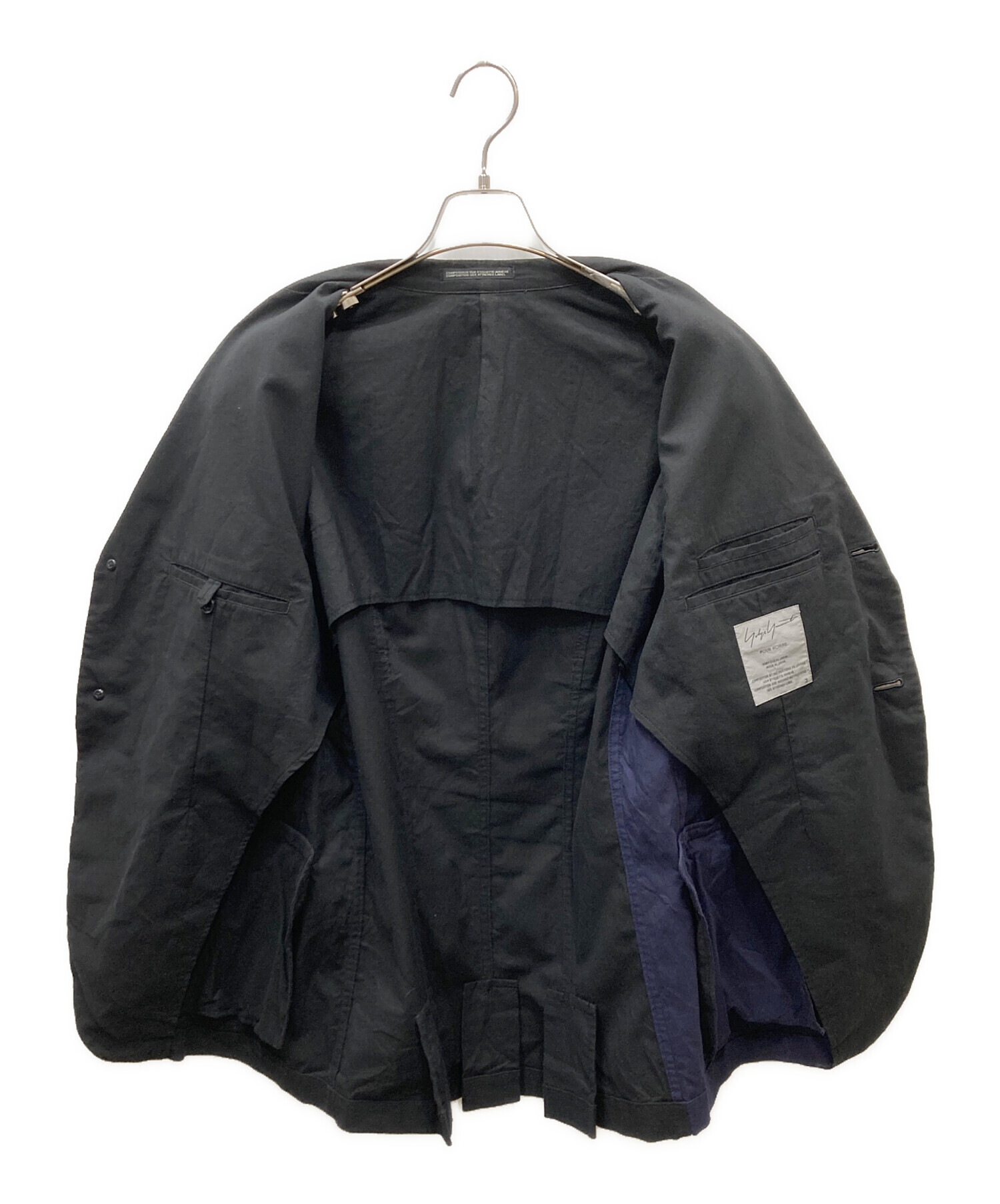 プールオム　レーヨン　ジャケット 中古・古着通販】Yohji Yamamoto pour homme (ヨウジヤマモト