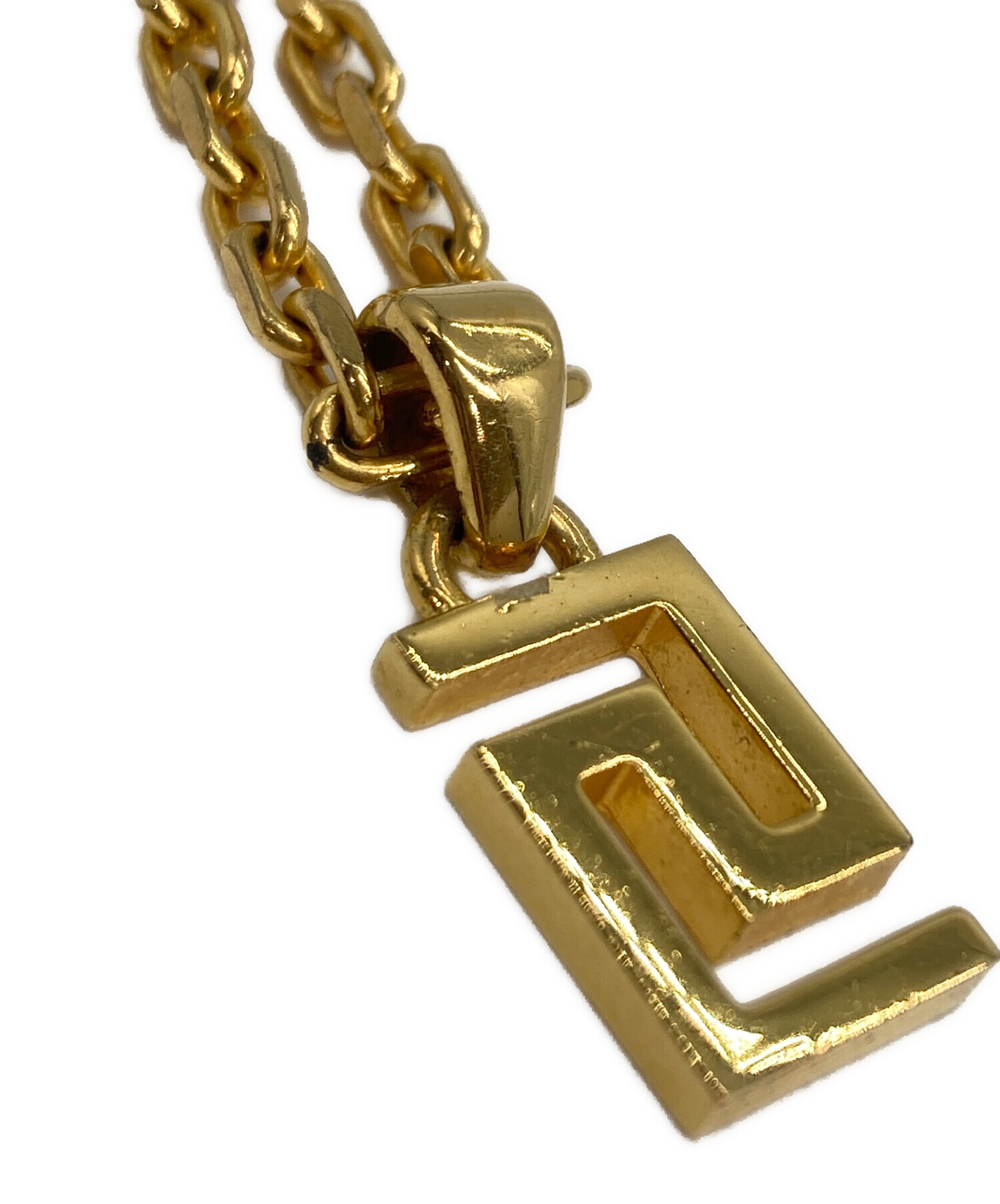 【中古】VERSACE ヴェルサーチ グリーク ネックレス ゴールド 中古・古着通販】VERSACE (ヴェルサーチェ) グリークネックレス