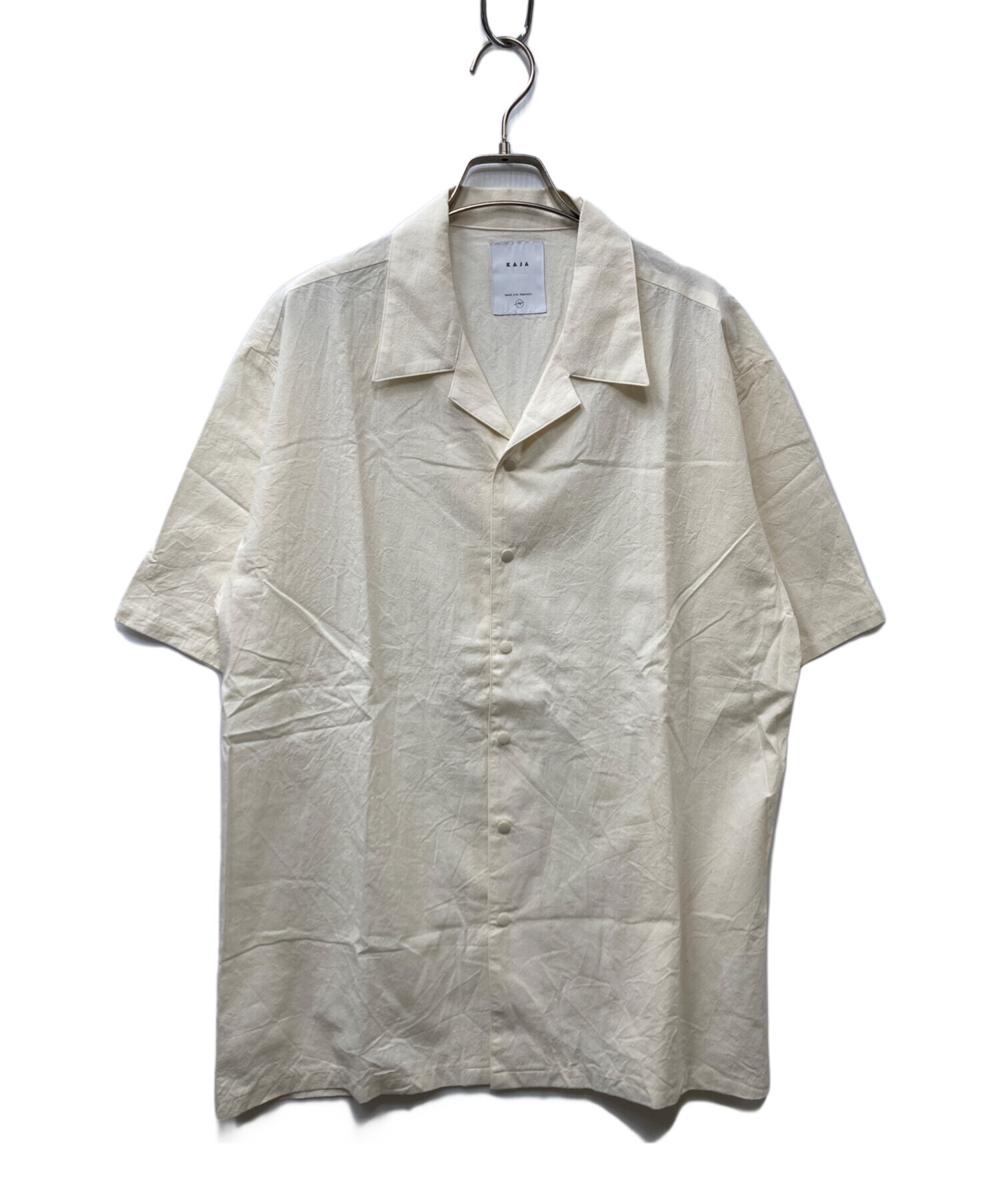 KAJA OPEN COLLAR S/S WA-RK SHIRT サイズ1 中古・古着通販】KAJA (カジャ) OPEN COLLAR S/S WA-RK SHIRT オープン