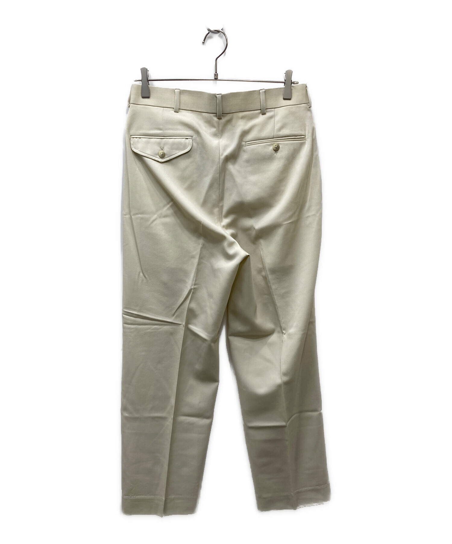 中古・古着通販】KAJA (カジャ) TWO TUCKS WIDE TROUSERS ベージュ