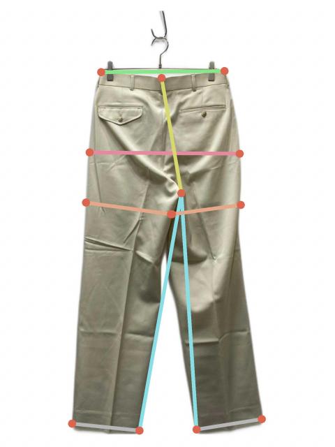 中古・古着通販】KAJA (カジャ) TWO TUCKS WIDE TROUSERS ベージュ