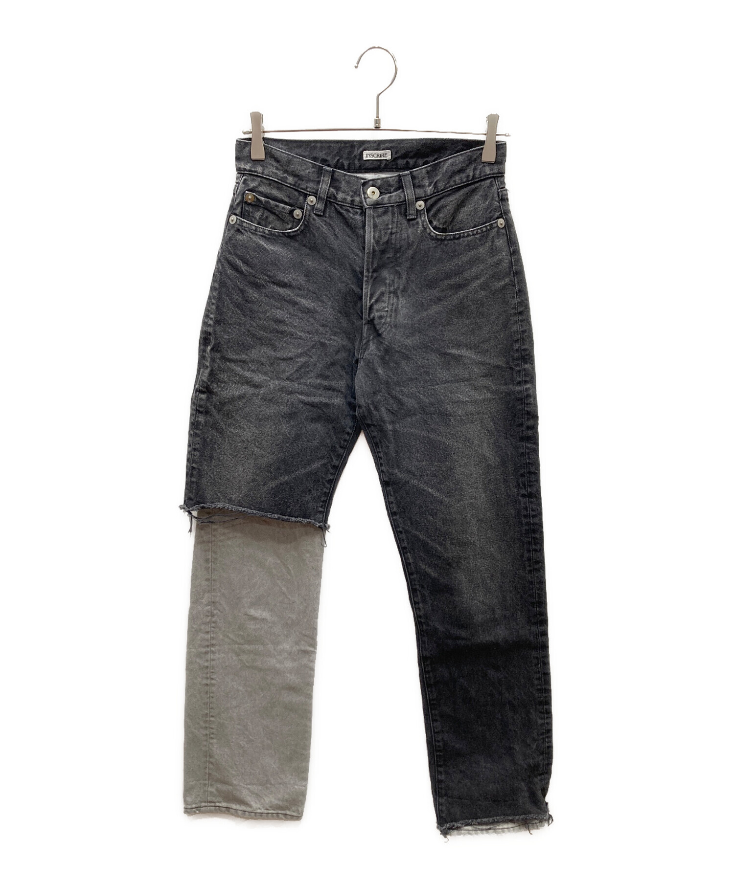 INSCRIREアンスクリア　ストレート グレーデニム 中古・古着通販】INSCRIRE (アンスクリア) Straight Layered Denim