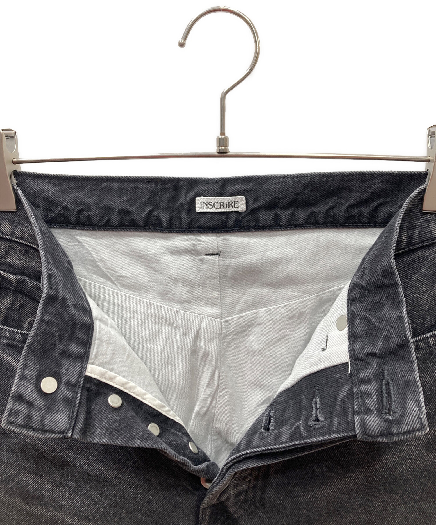 INSCRIREアンスクリア　ストレート グレーデニム 中古・古着通販】INSCRIRE (アンスクリア) Straight Layered Denim