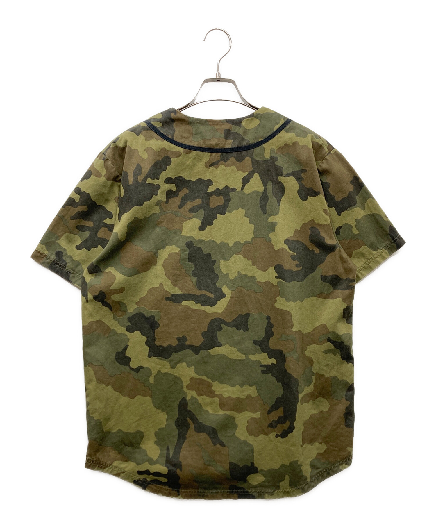 中古・古着通販】stussy (ステューシー) カモフラ ベースボールシャツ