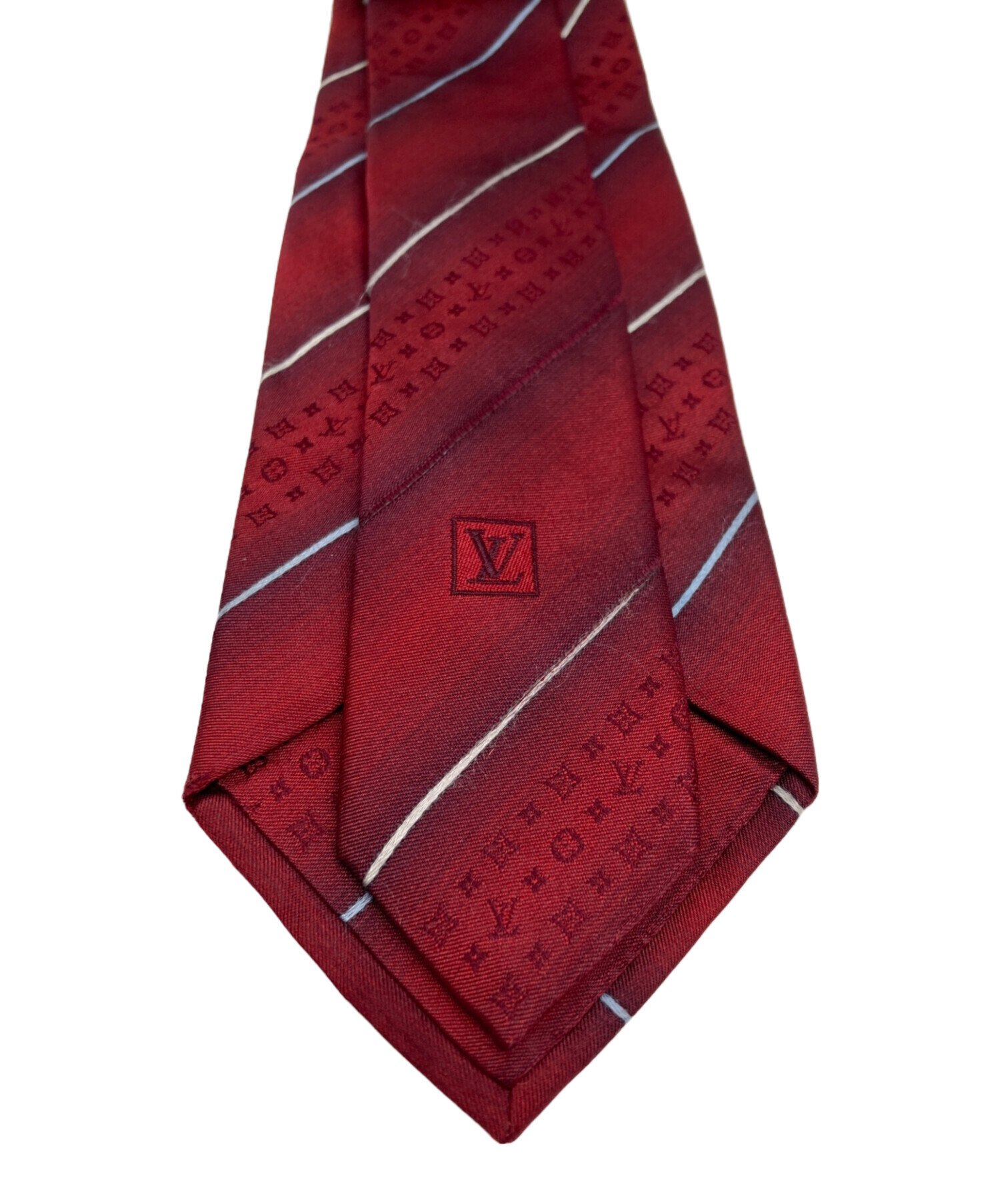 【人気】LOUIS VUITTON モノグラム レッド シルクネクタイ 中古・古着通販】LOUIS VUITTON (ルイ ヴィトン) クラヴァット・LV