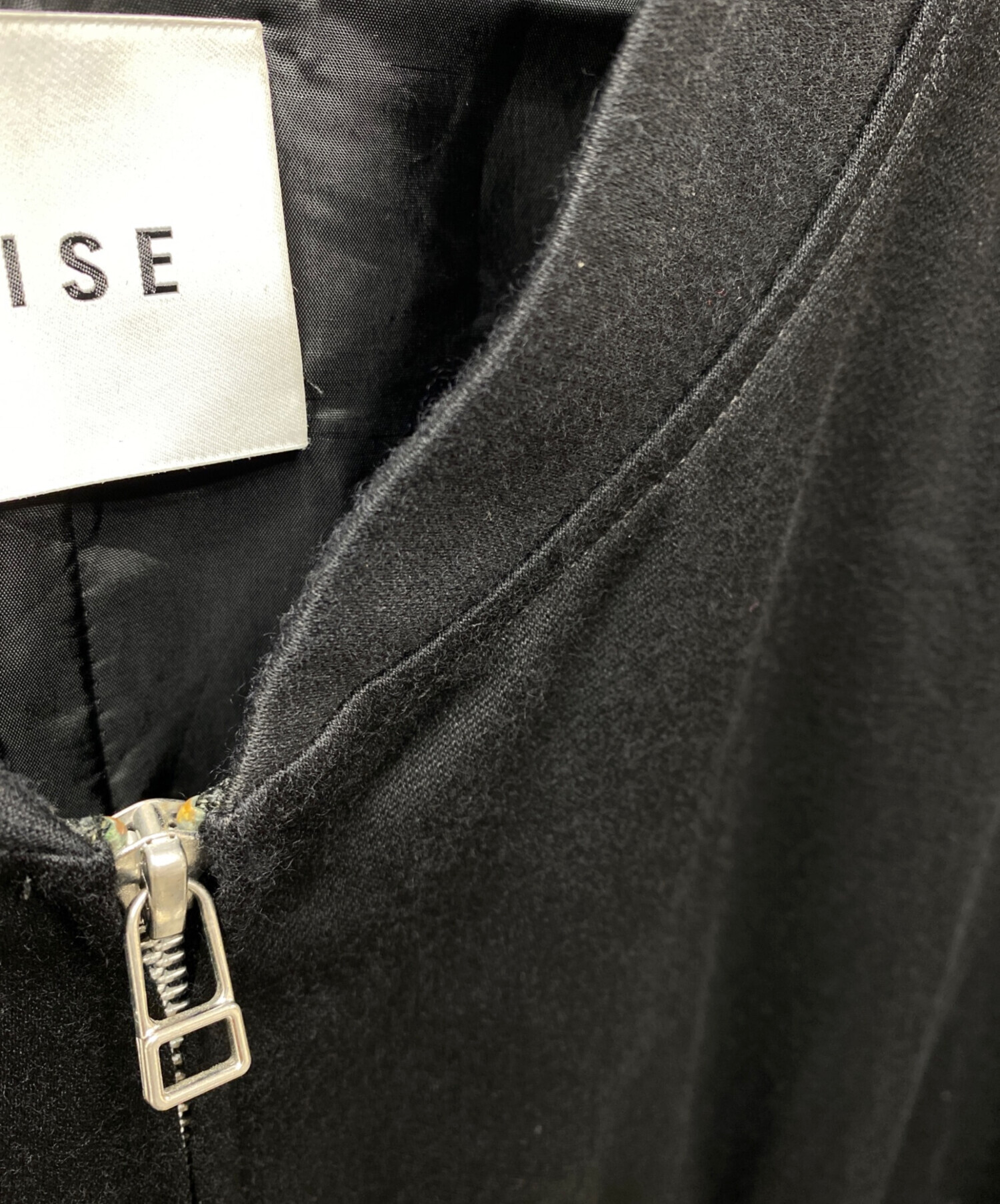 中古・古着通販】Sise (シセ) ウールバルーンブルゾン ブラック サイズ