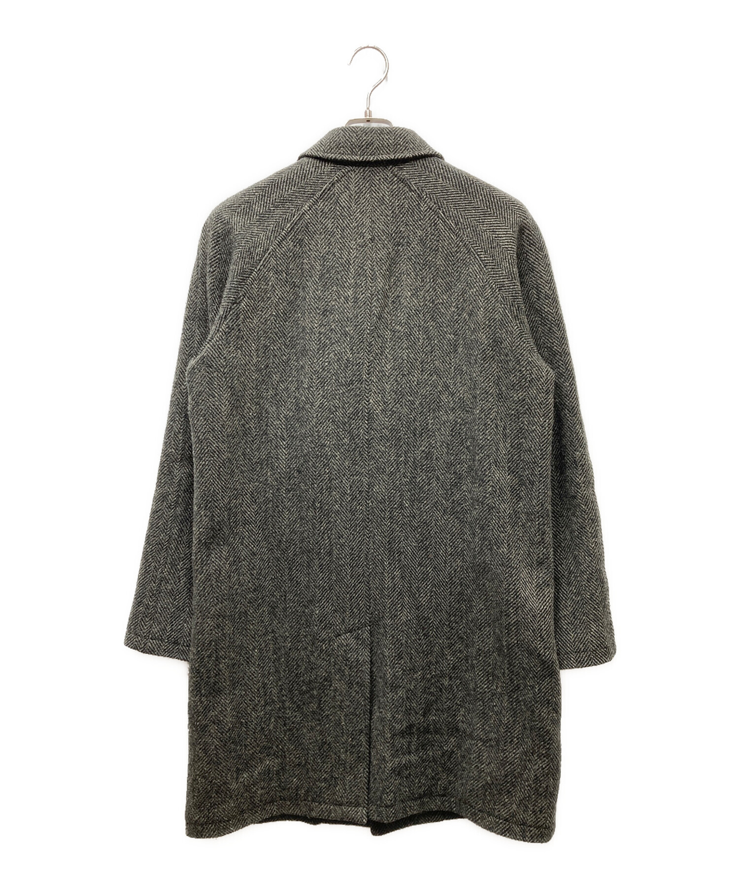 A.P.C. アーペーセー ツイードコート 中古・古着通販】A.P.C. (アーペーセー) ツイード 比翼コート ブラック