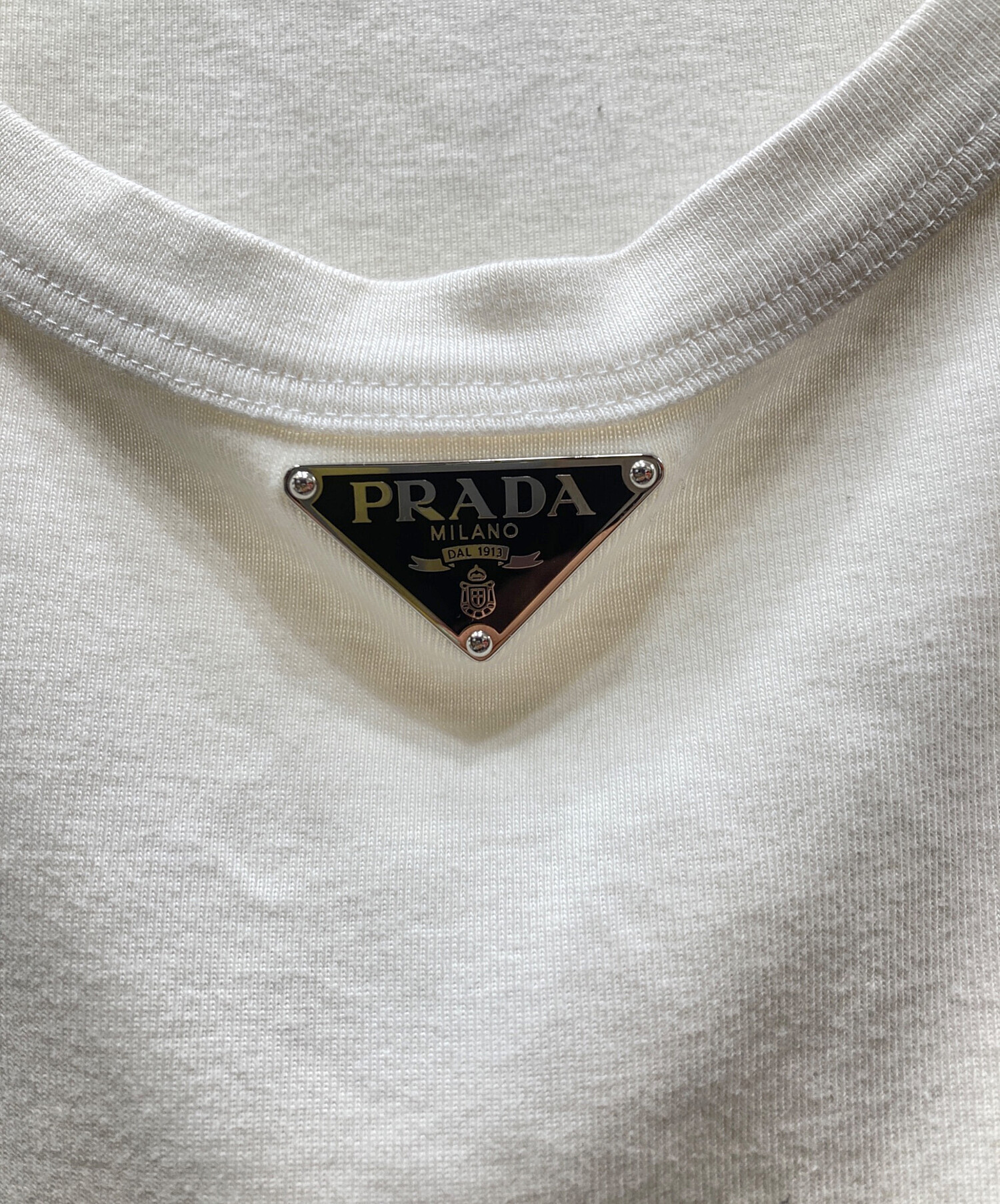 中古・古着通販】PRADA (プラダ) トライアングルプレート タンクトップ