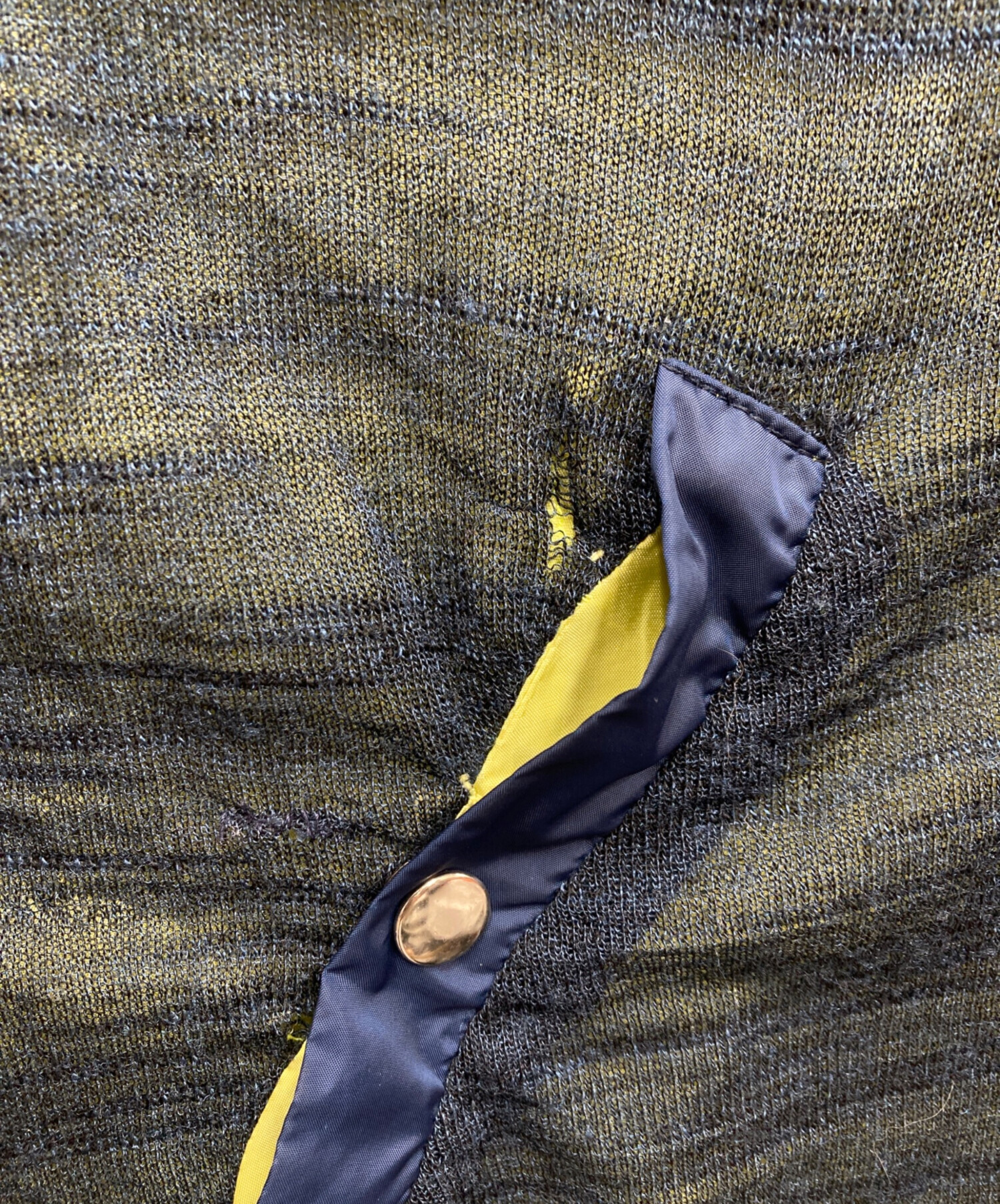 中古・古着通販】sacai (サカイ) ニット切替ブルゾン ネイビー サイズ