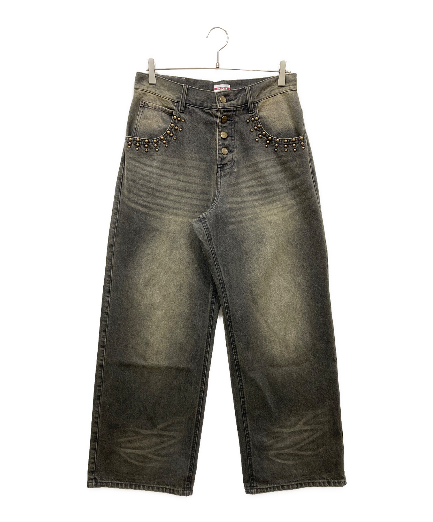 中古・古着通販】BADWAY (バッドウェイ) Grunge studs wide denim
