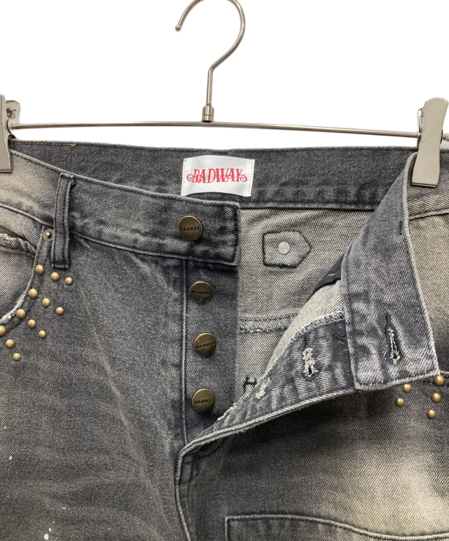 中古・古着通販】BADWAY (バッドウェイ) Grunge BORO studs denim