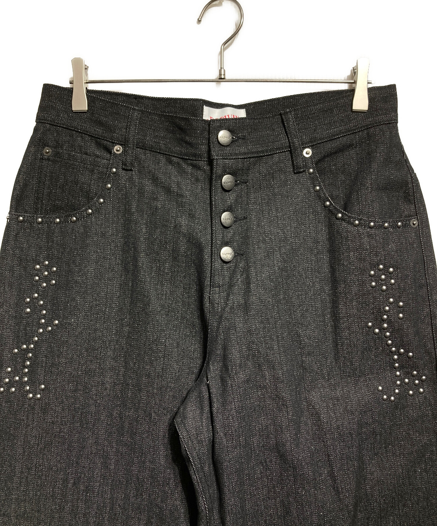 パンツ Badway herringbone studs denim pants 中古・古着通販】BADWAY (バッドウェイ) Herringbone studs denim