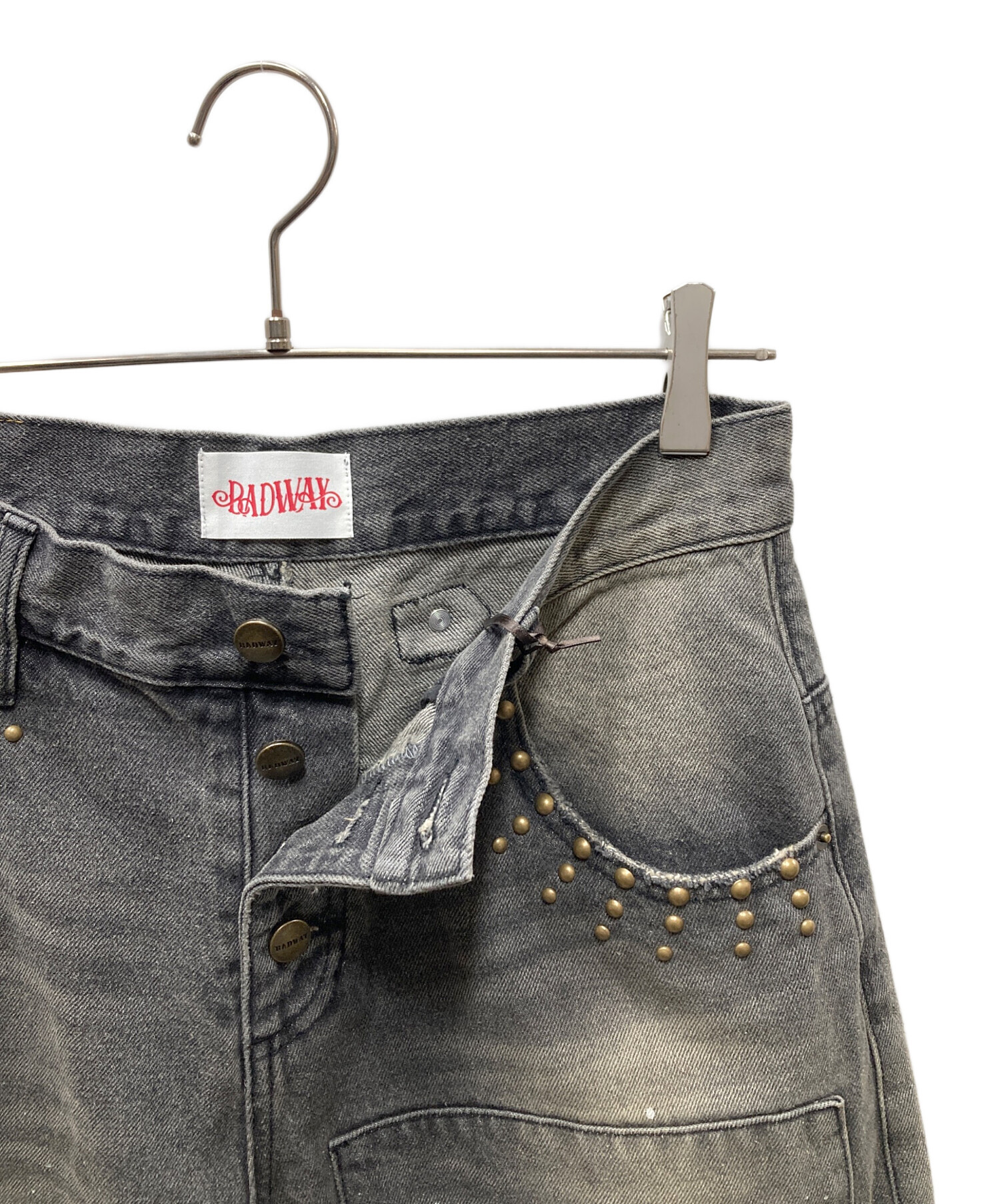 中古・古着通販】BADWAY (バッドウェイ) Grunge BORO studs denim