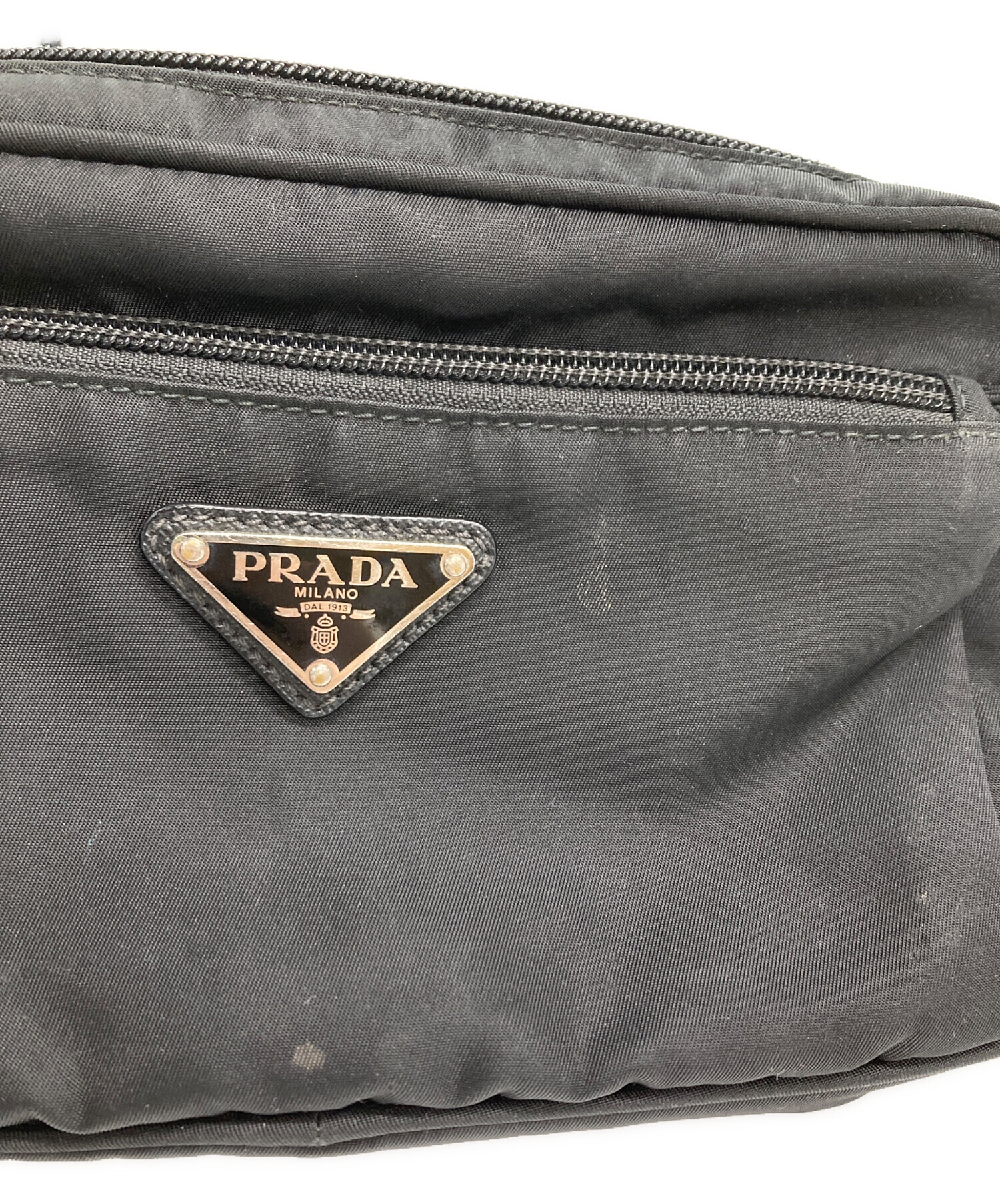 中古・古着通販】PRADA (プラダ) ウエストバッグ ブラック｜ブランド