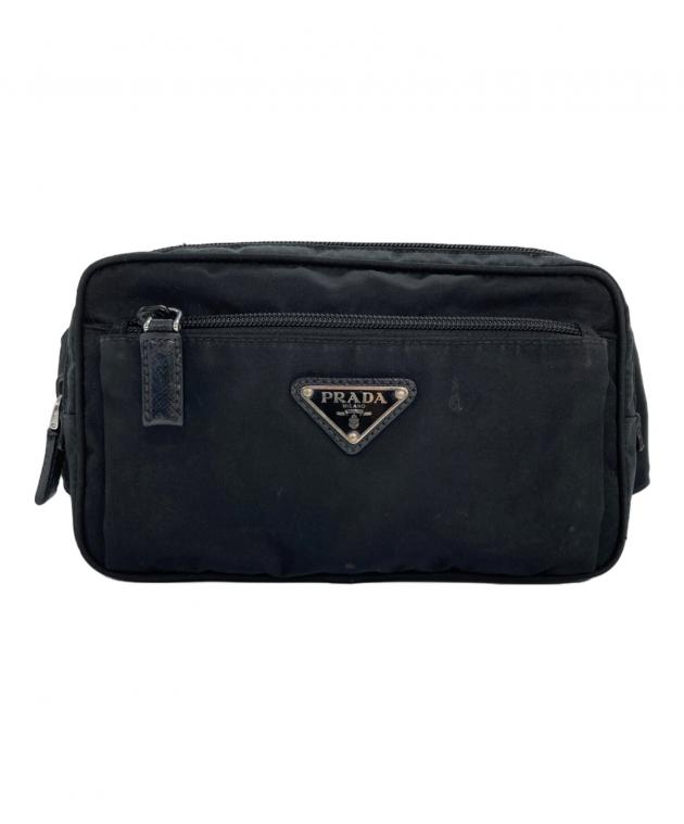 PRADA ウエストポーチ　美品　値下げ不可 中古・古着通販】PRADA (プラダ) ウエストバッグ ブラック｜ブランド