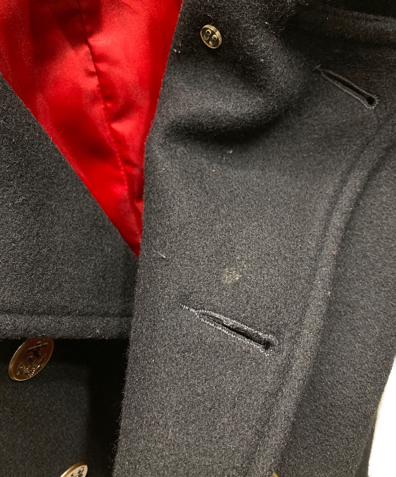 中古・古着通販】Schott (ショット) PEACOAT LEATHER PIPING 中古・古着通販】Schott (ショット) PEACOAT LEATHER PIPING