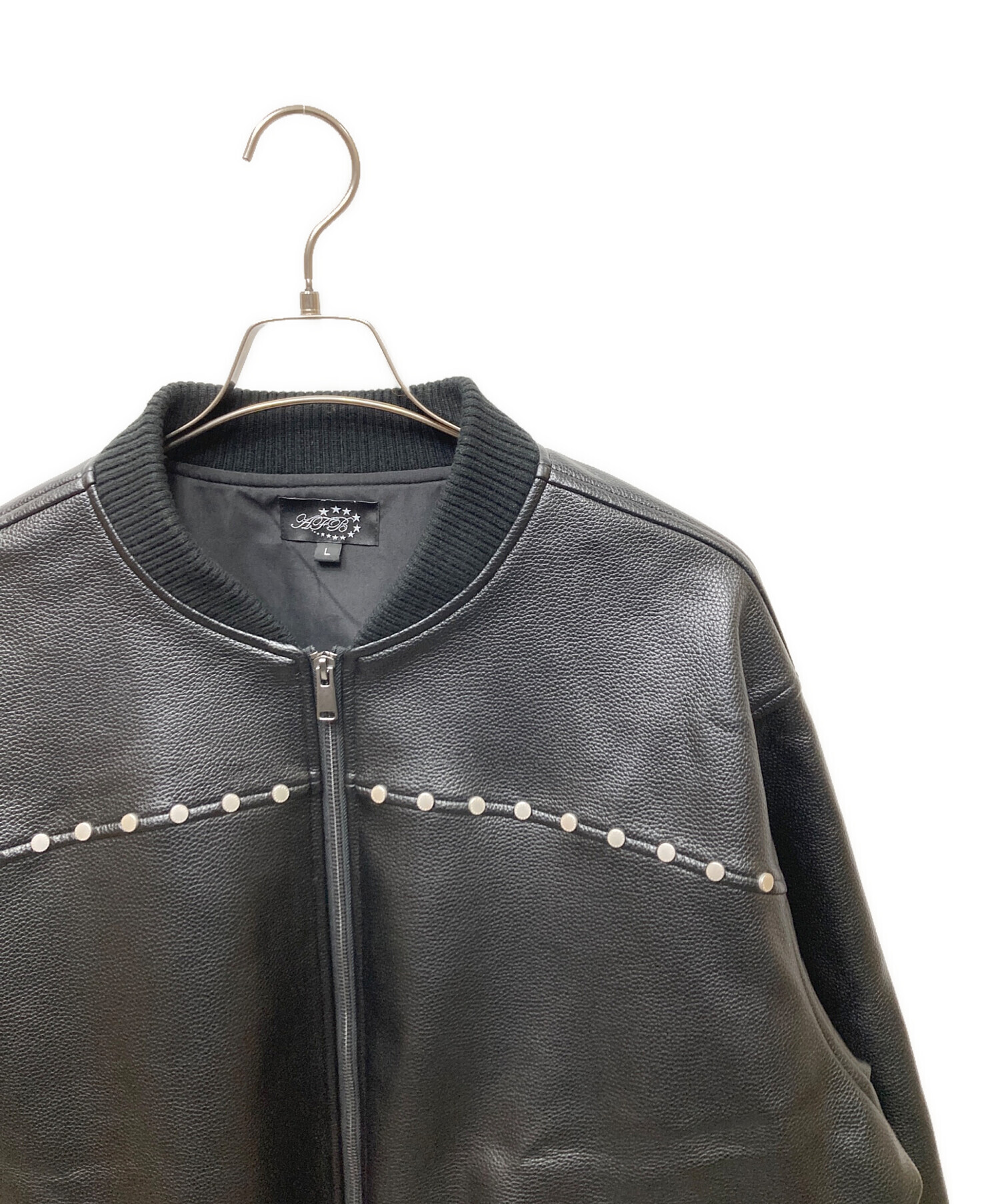 中古・古着通販】AFB (エーエフビー) STUDDED BOMBER JACKET ボンバー