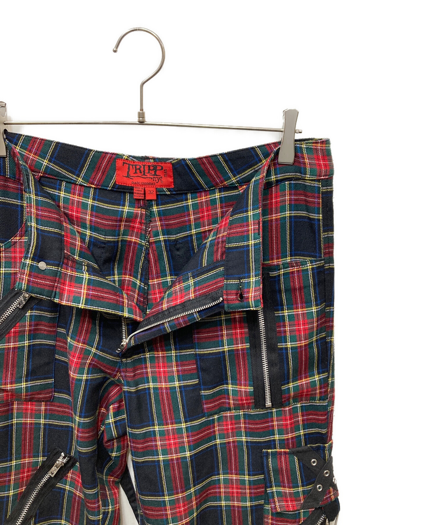 b*p様 TRIPP nyc レッドチェック パンツXXL トリップニューヨーク 中古・古着通販】TRIPP NYC (トリップニューヨークシティー