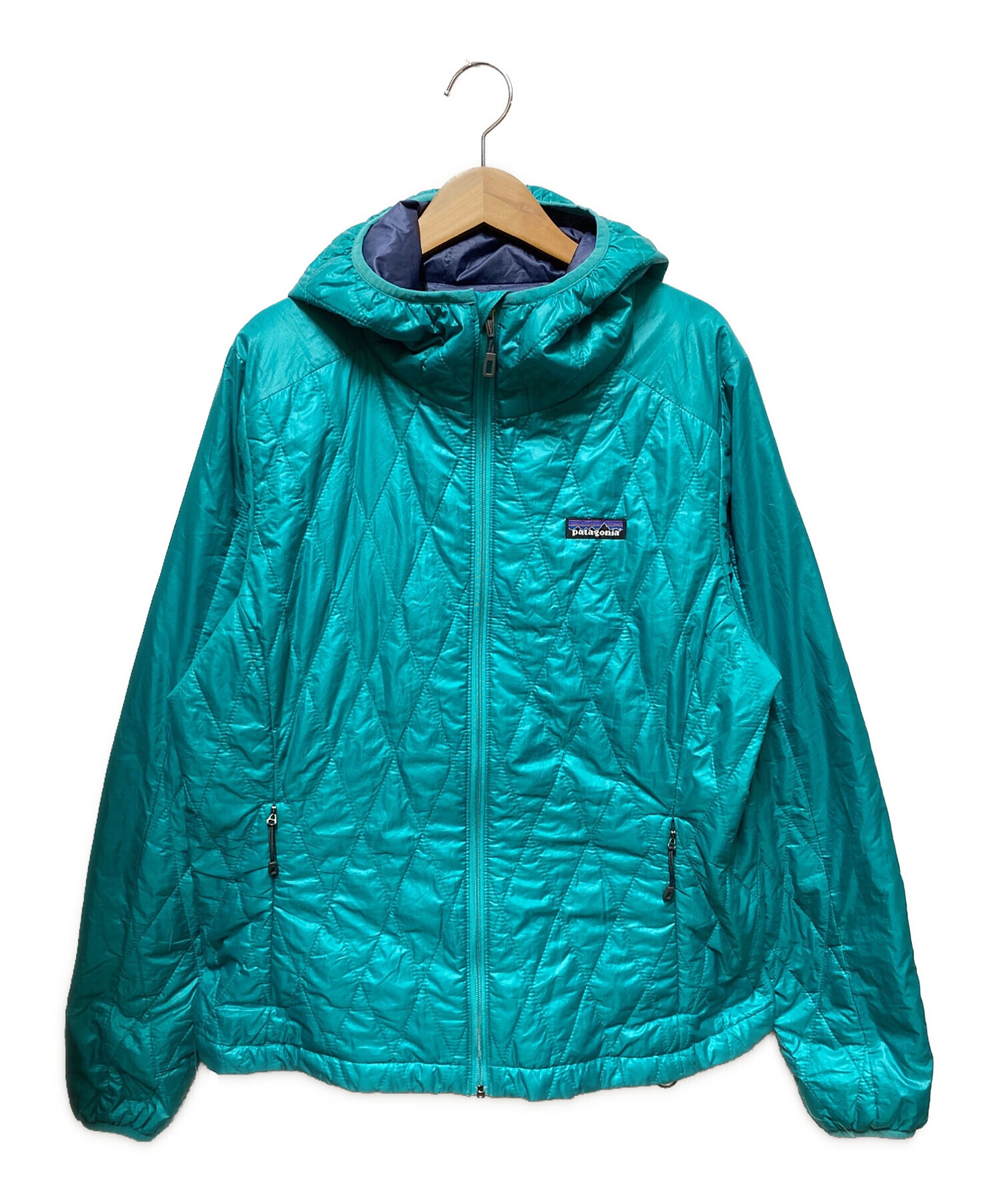patagonia ナノパフフーディーグリーンLサイズ