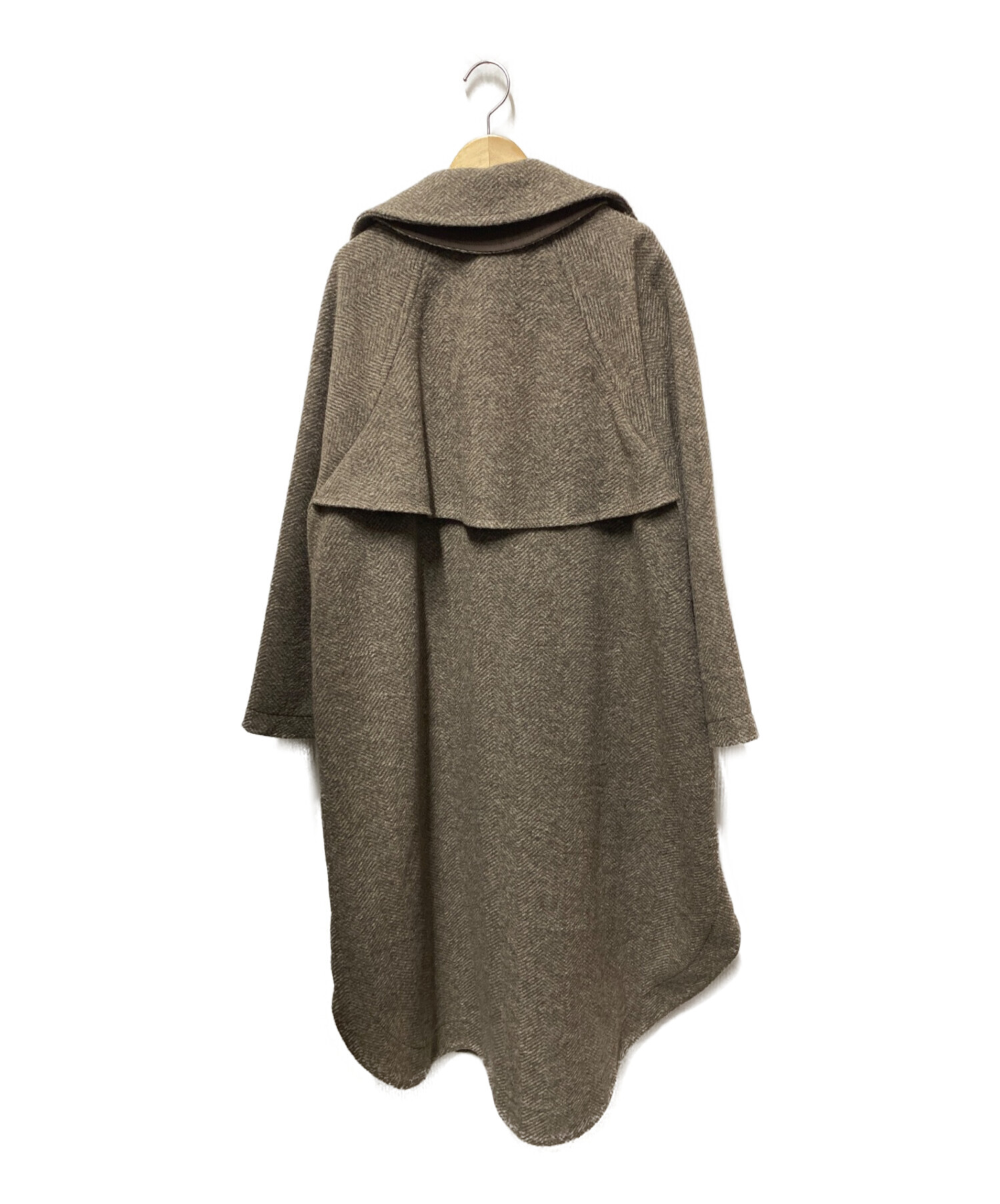 スピックアンドスパン Wスライバーヘリンボーンボリュームコート 38