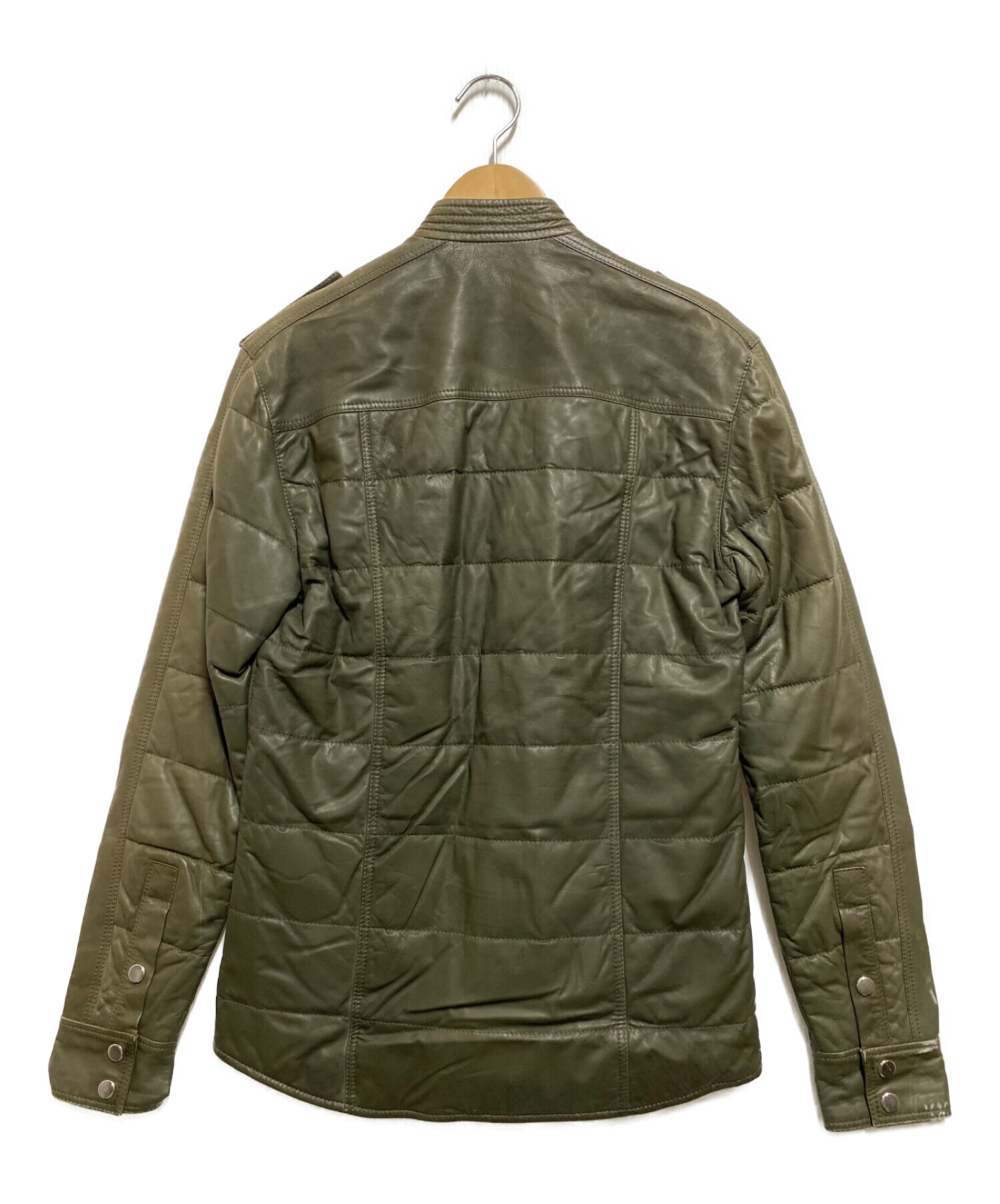中古・古着通販】BALMAIN (バルマン) 中綿レザージャケット