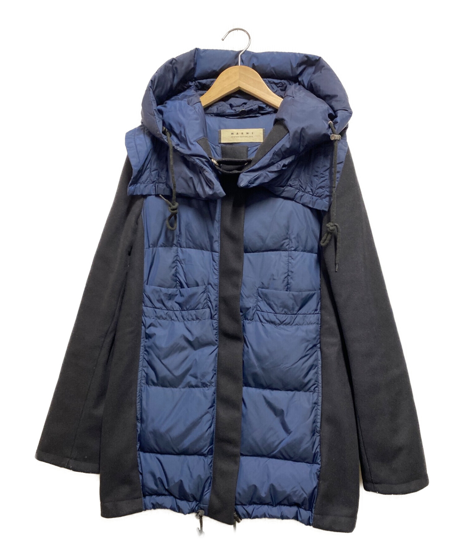 MARNI ネイビー ダウンジャケット フード付き MARNI ダウンコート レディース マルニ 中古 古着 中古・古着通販MARNI