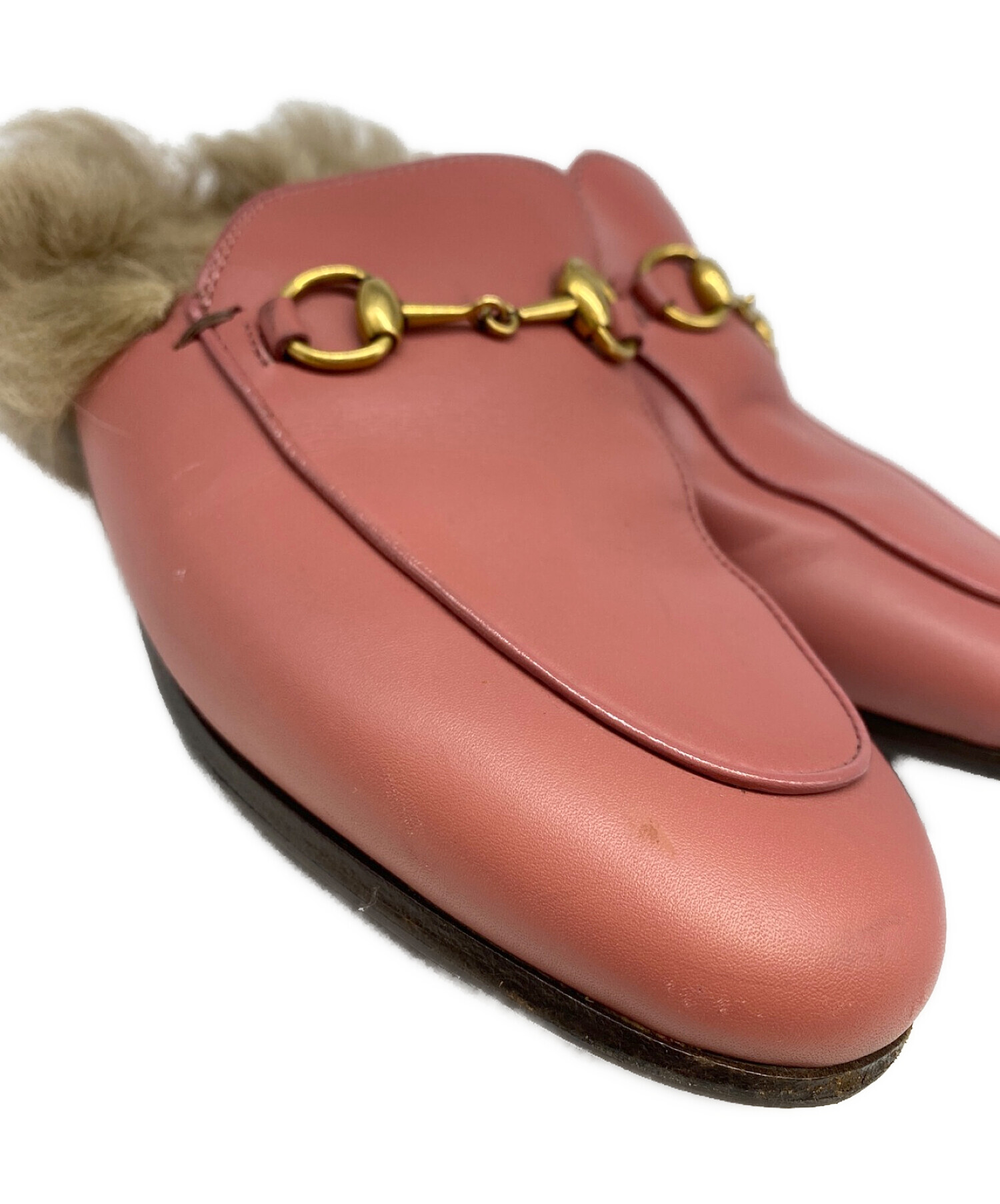 GUCCI ピンク　GGロゴ　プリンスタウン　スリッパ　36 中古・古着通販】GUCCI (グッチ) プリンスタウンレザースリッパ ピンク