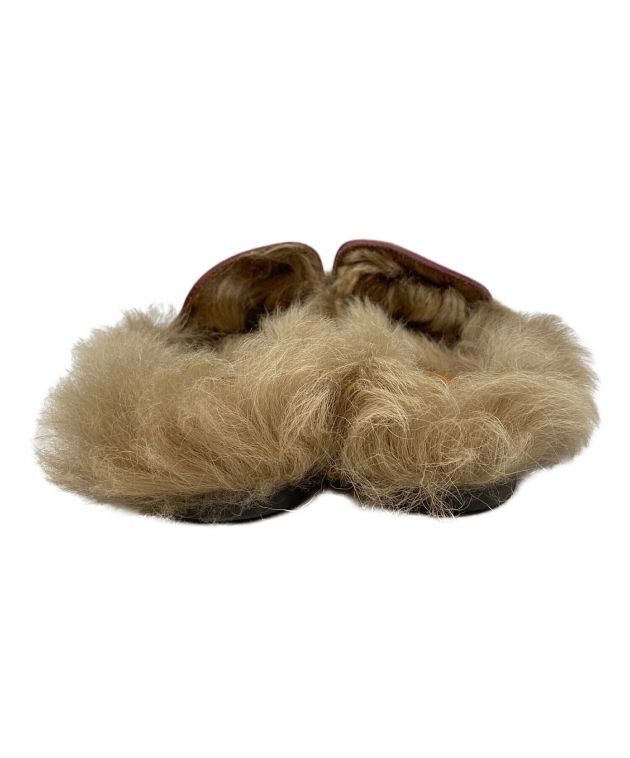 中古・古着通販】GUCCI (グッチ) プリンスタウンレザースリッパ ピンク