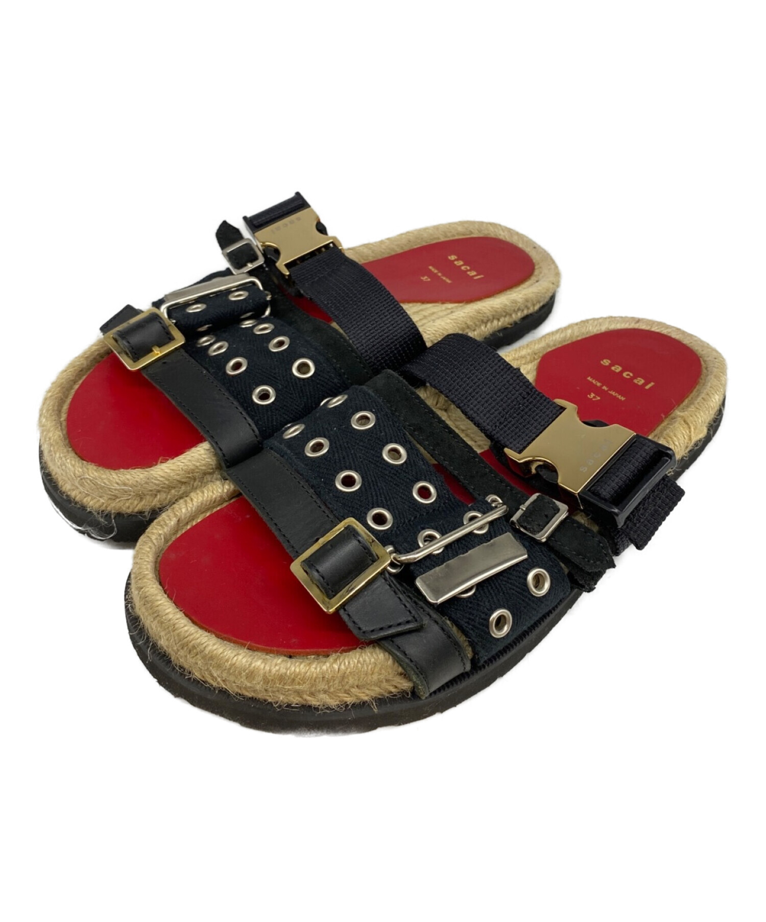 中古・古着通販】sacai (サカイ) バックルベルトフラットサンダル