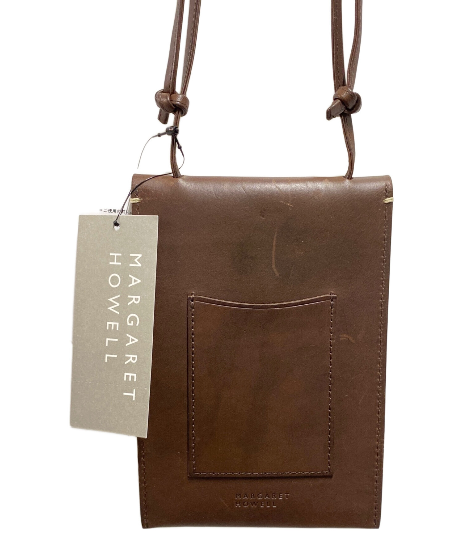 【新品】マーガレットハウエル　レザーポーチ MARGARET HOWELL（マーガレットハウエル）の「LEATHER