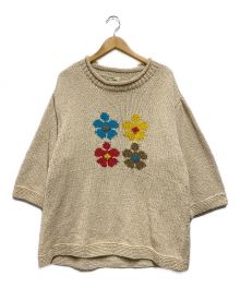 Mcmachan Woolen ニット ベージュメンズスカルフラワー Mcmachan Woolen ニット ベージュメンズスカルフラワー