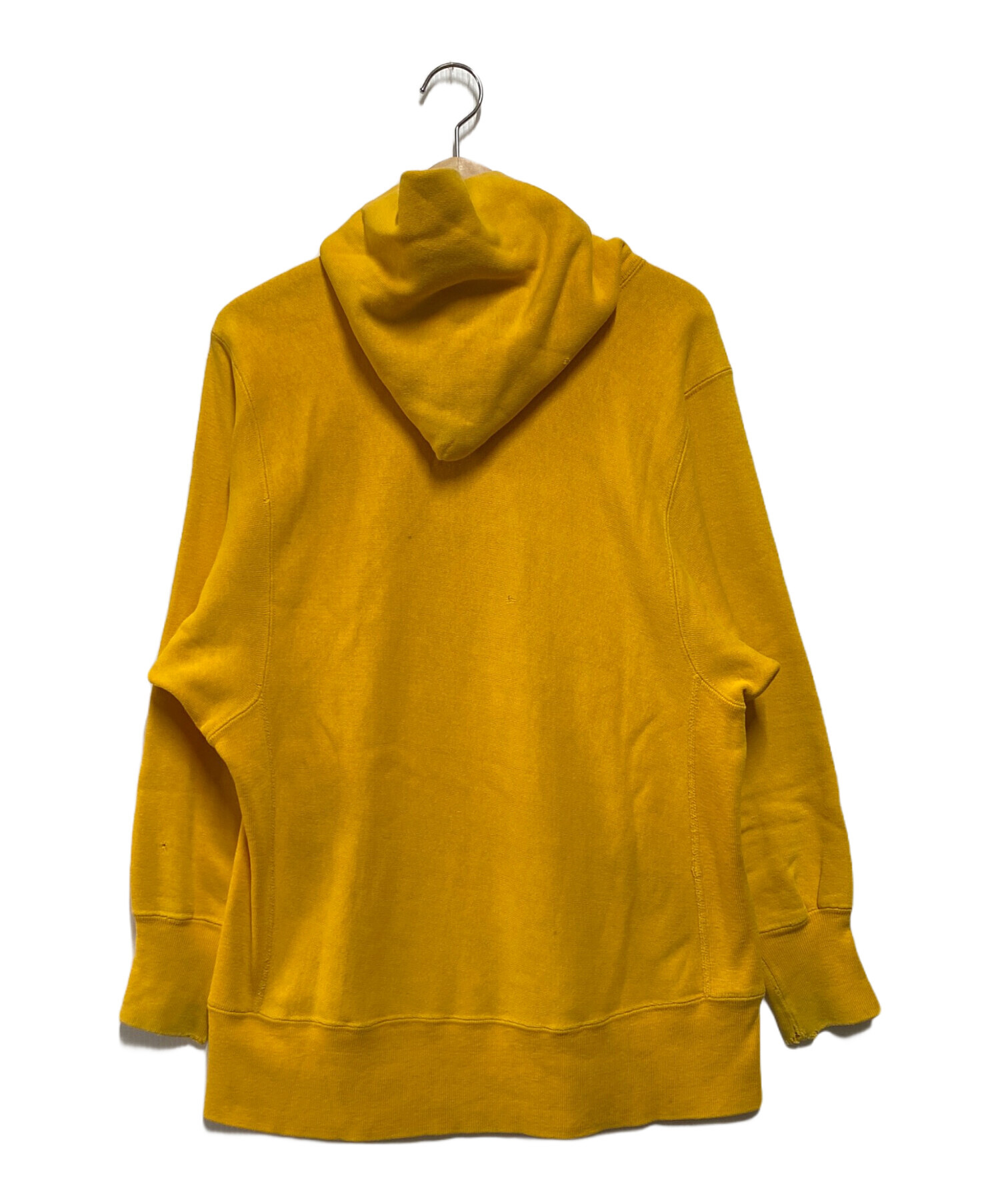 【目無し】Championリバースウィーブパーカー　イエロー　アメリカ製 中古・古着通販】Champion (チャンピオン) リバースウィーブ