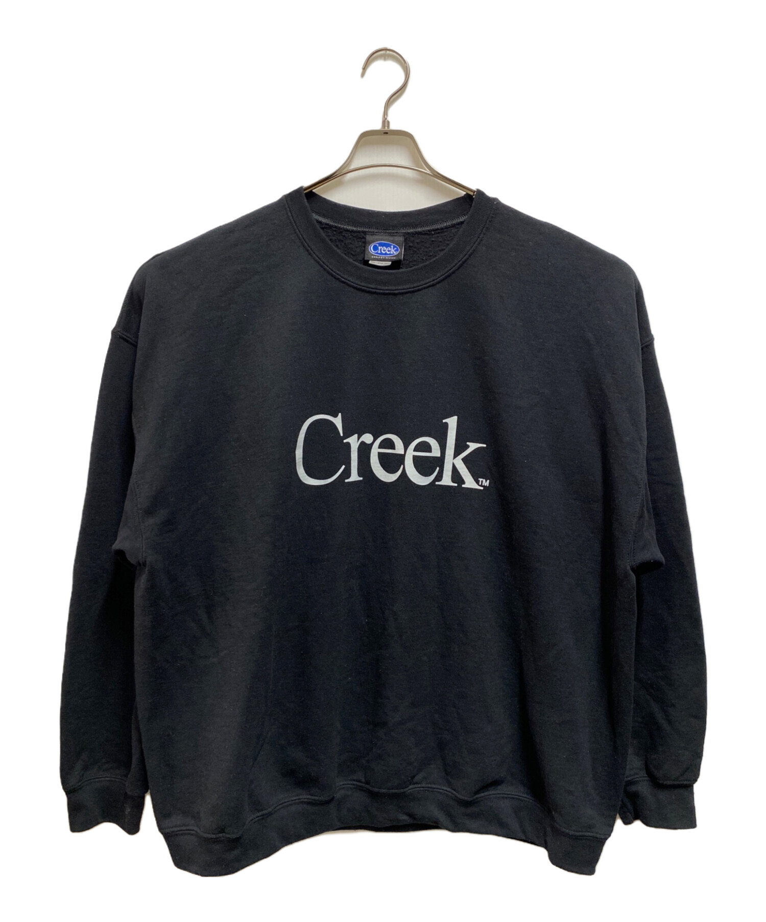 中古・古着通販】Creek (クリーク) プリントスウェット ブラック 