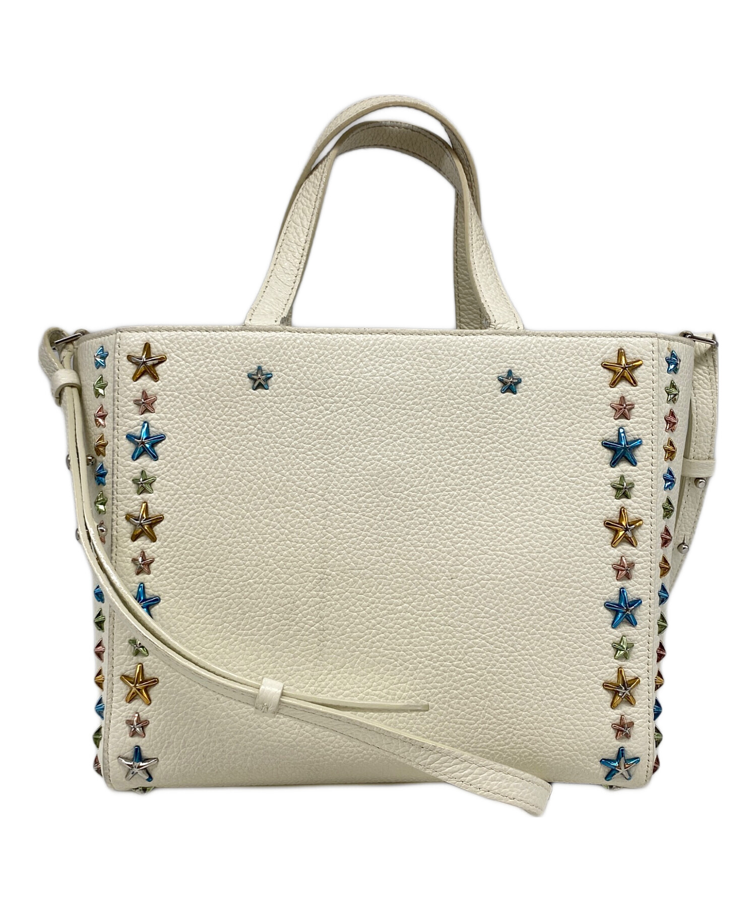 中古・古着通販】JIMMY CHOO (ジミーチュウ) ペガシスタッズ2WAYバッグ 