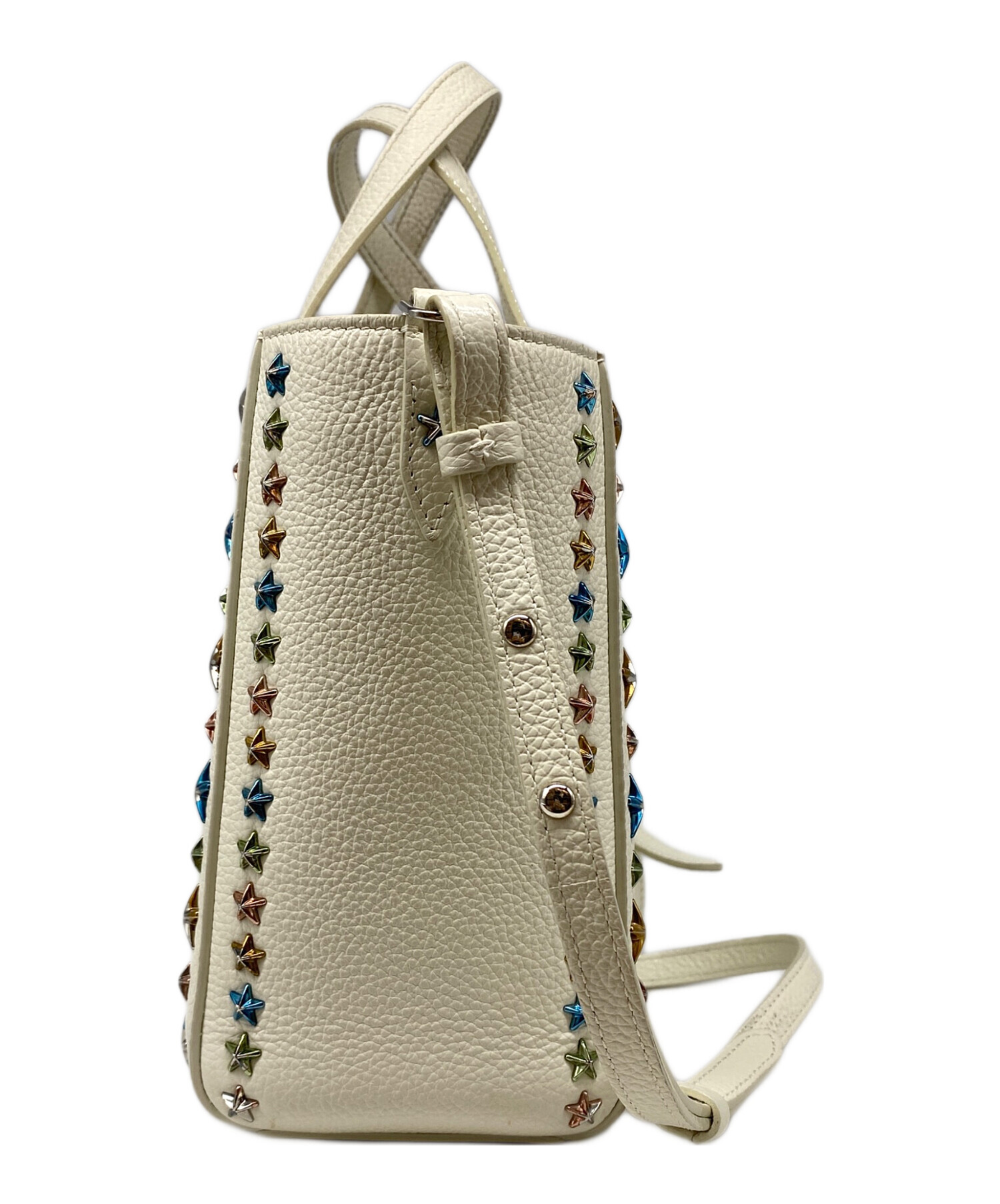 中古・古着通販】JIMMY CHOO (ジミーチュウ) ペガシスタッズ2WAYバッグ 