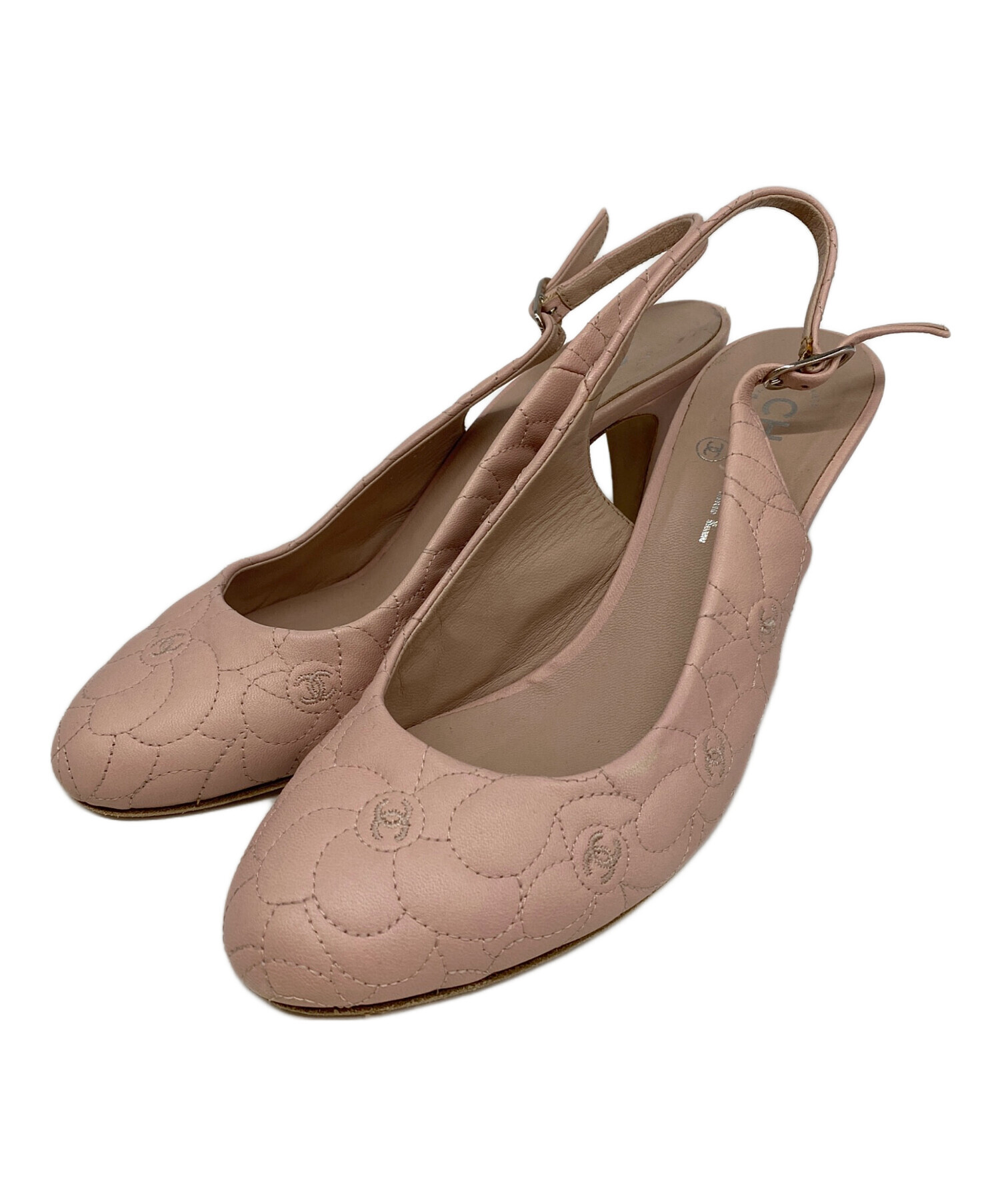 中古・古着通販】CHANEL (シャネル) カメリアキルティングパンプス