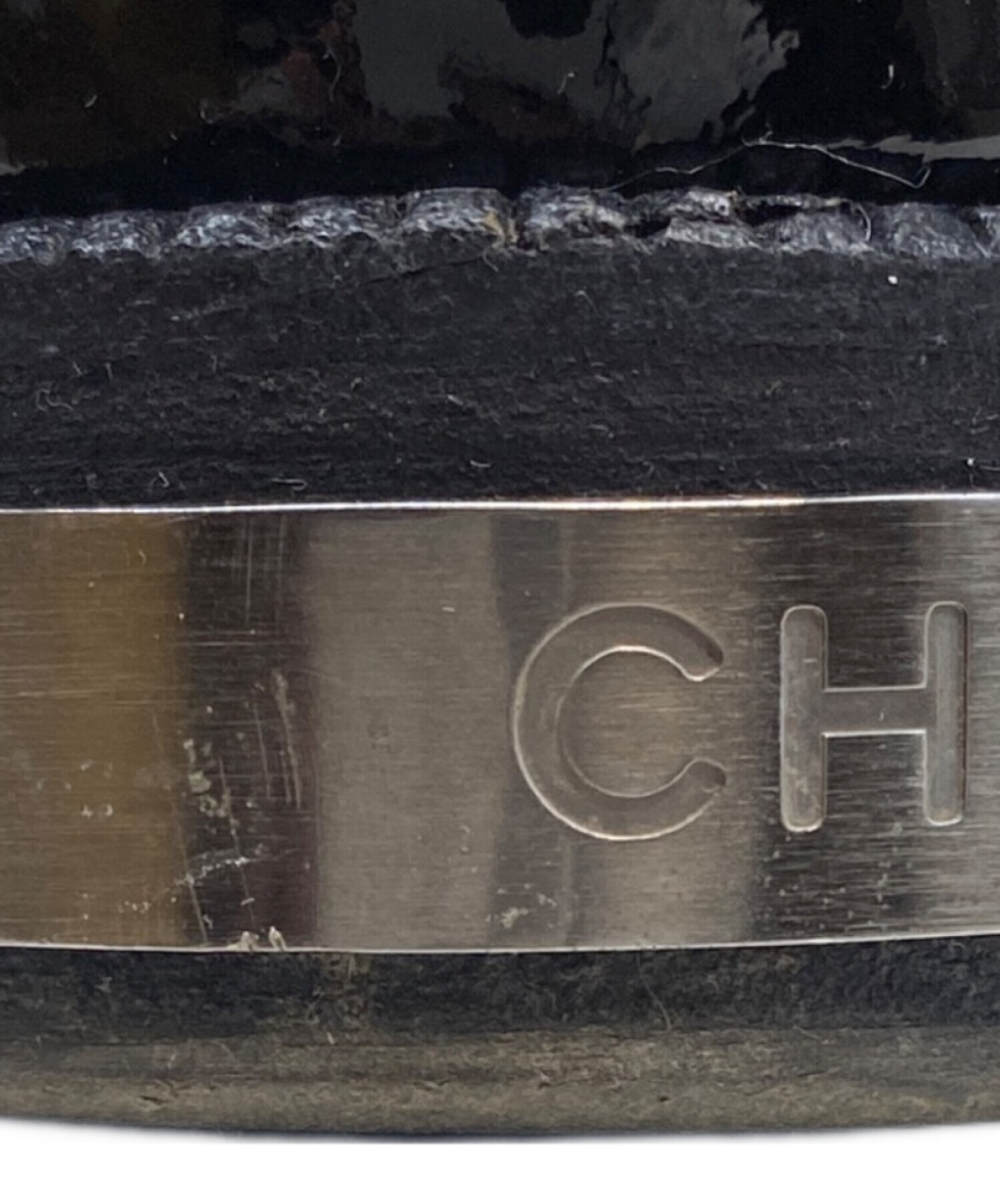 中古・古着通販】CHANEL (シャネル) エナメルショートブーツ ブラック