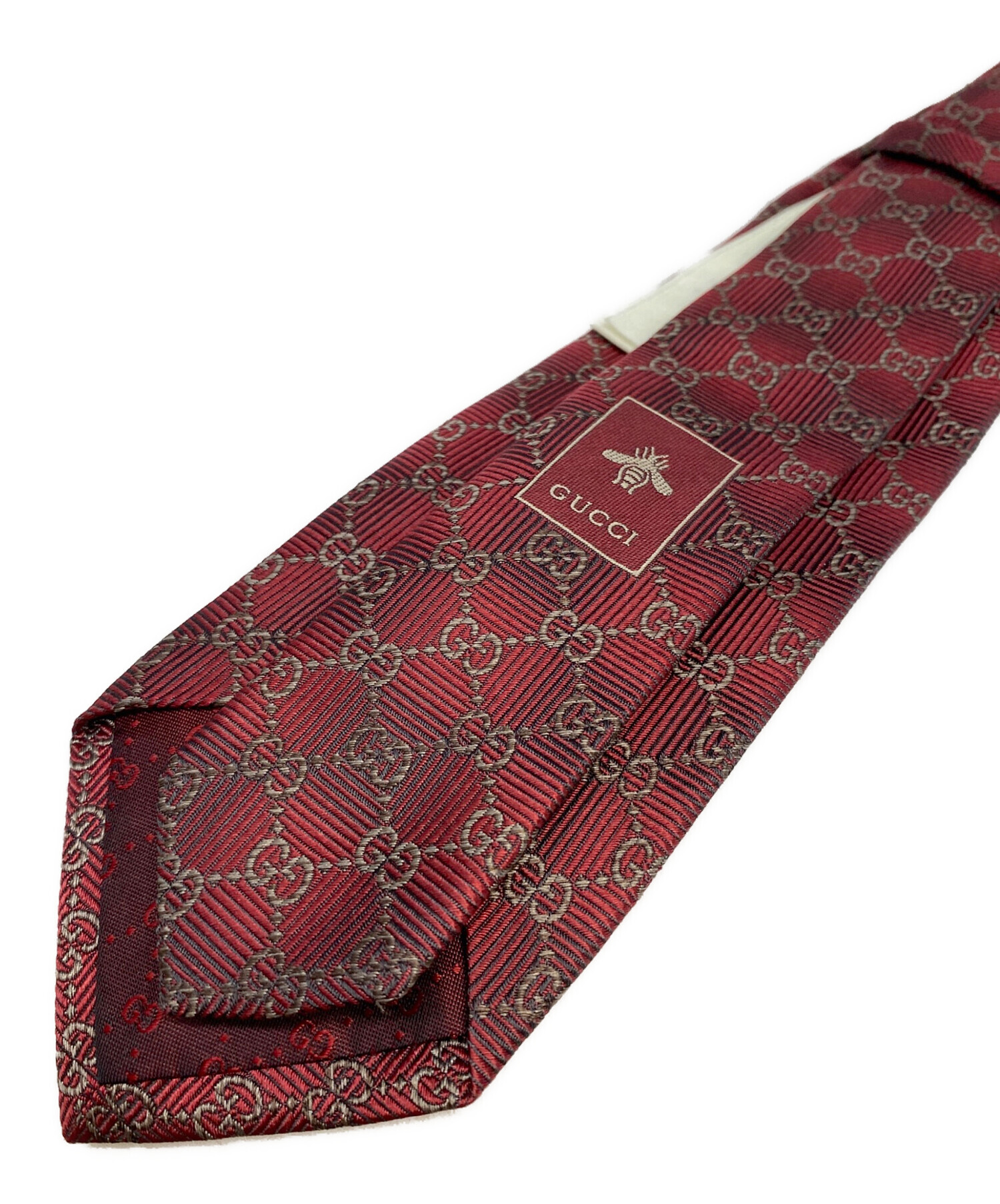 【未使用】　GUCCHI ネクタイ レッド 中古・古着通販】GUCCI (グッチ) ネクタイ レッド サイズ