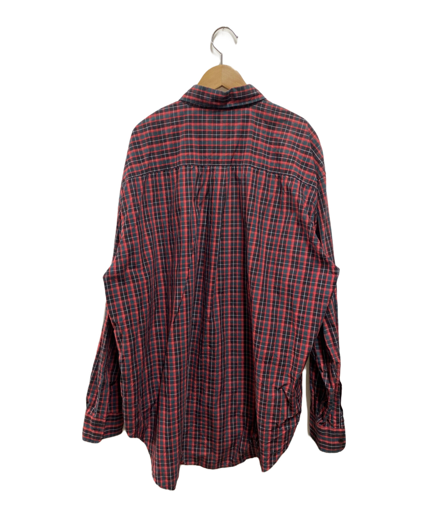 メンズ Marvine Pontiac shirts makers長袖 チェックシャツ